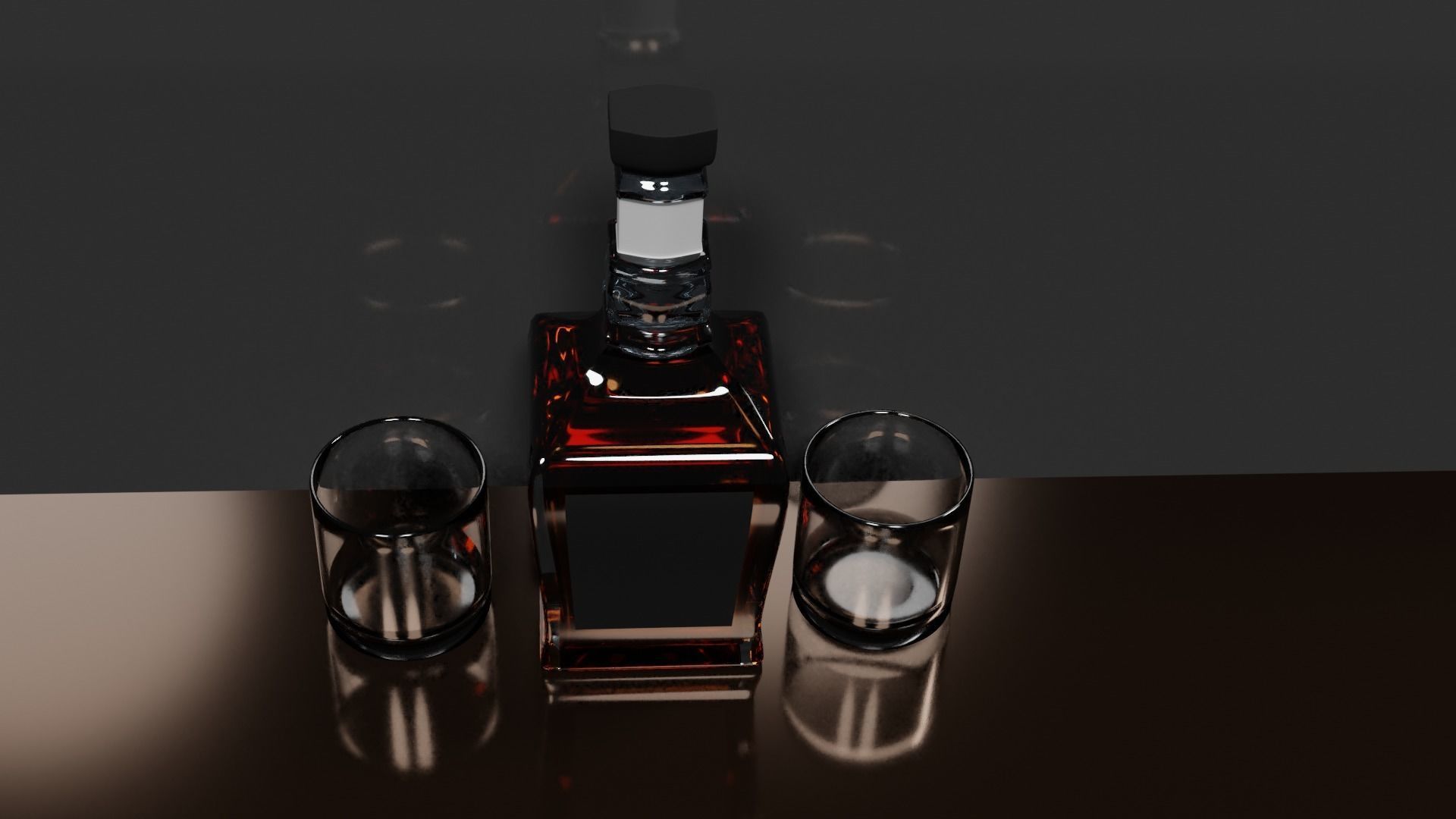  Whisky Bottle Scene PBR 3D model_21
