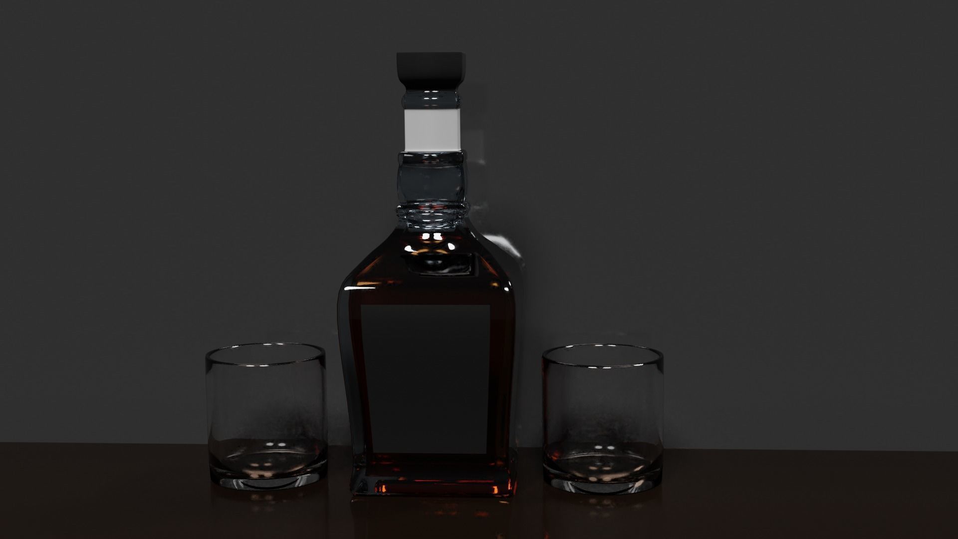  Whisky Bottle Scene PBR 3D model_26