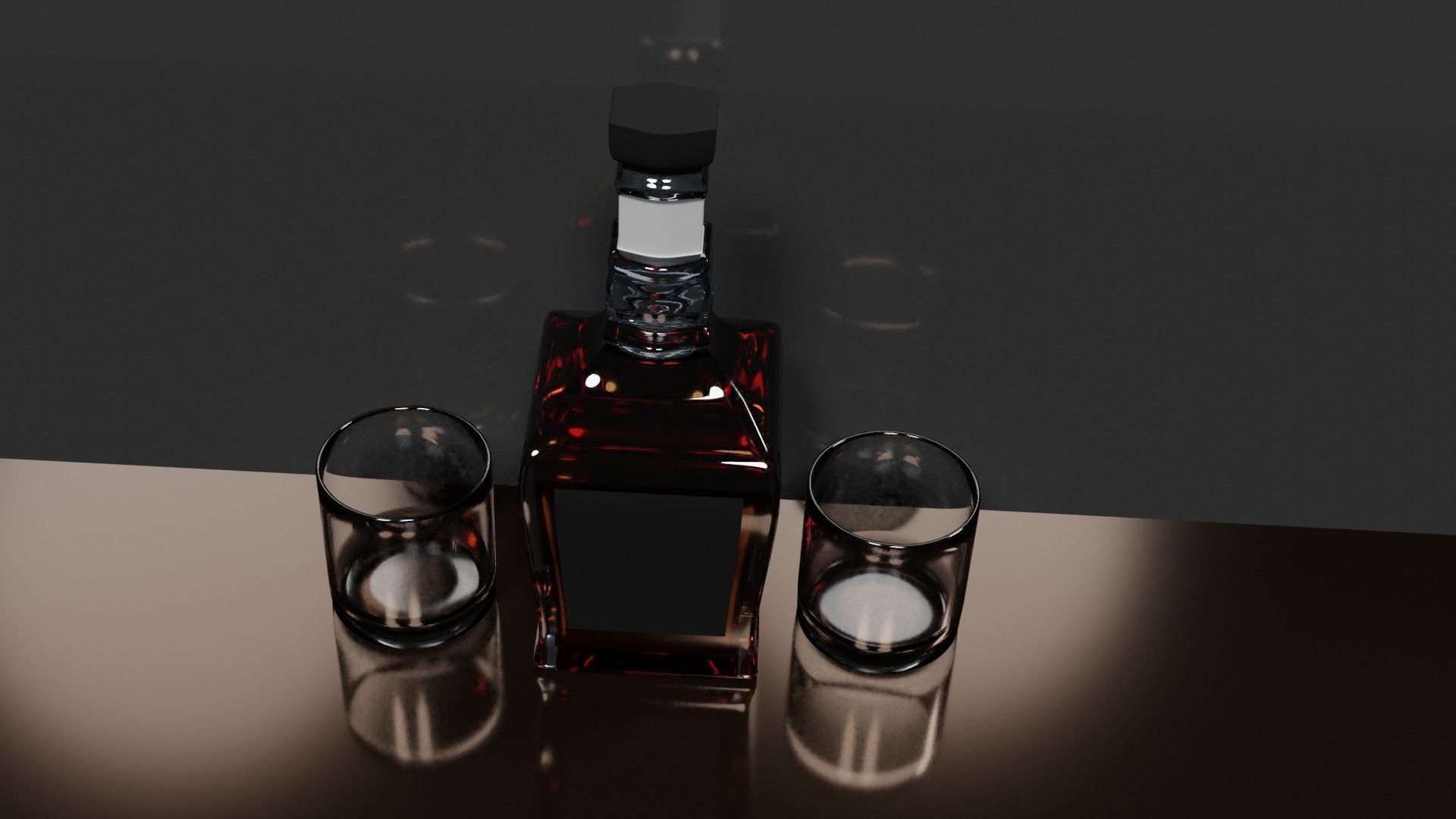  Whisky Bottle Scene PBR 3D model_19