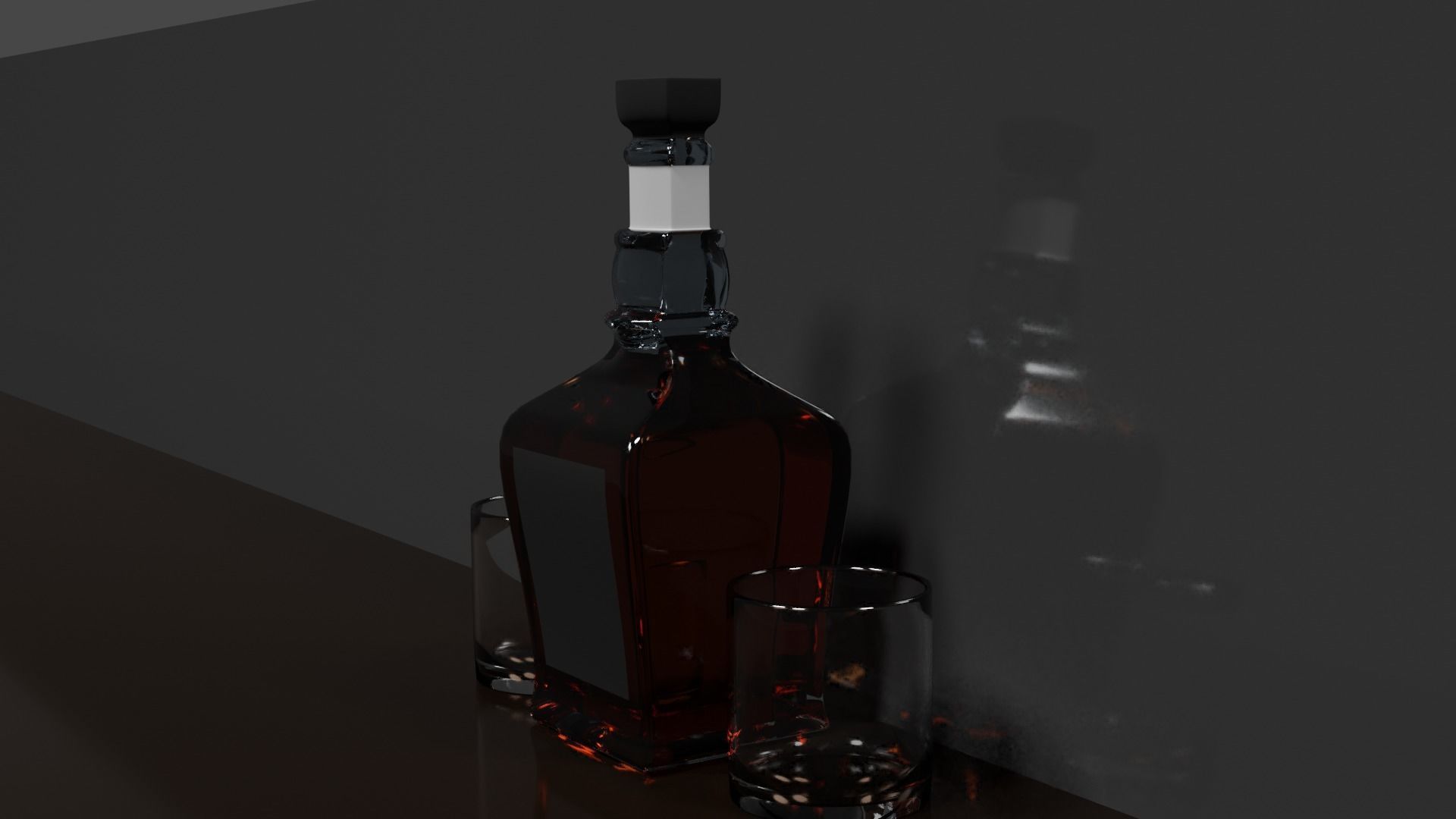  Whisky Bottle Scene PBR 3D model_15