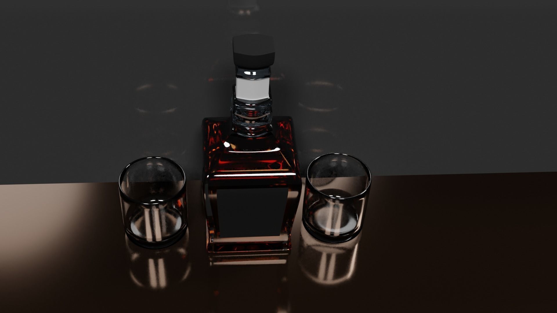  Whisky Bottle Scene PBR 3D model_20