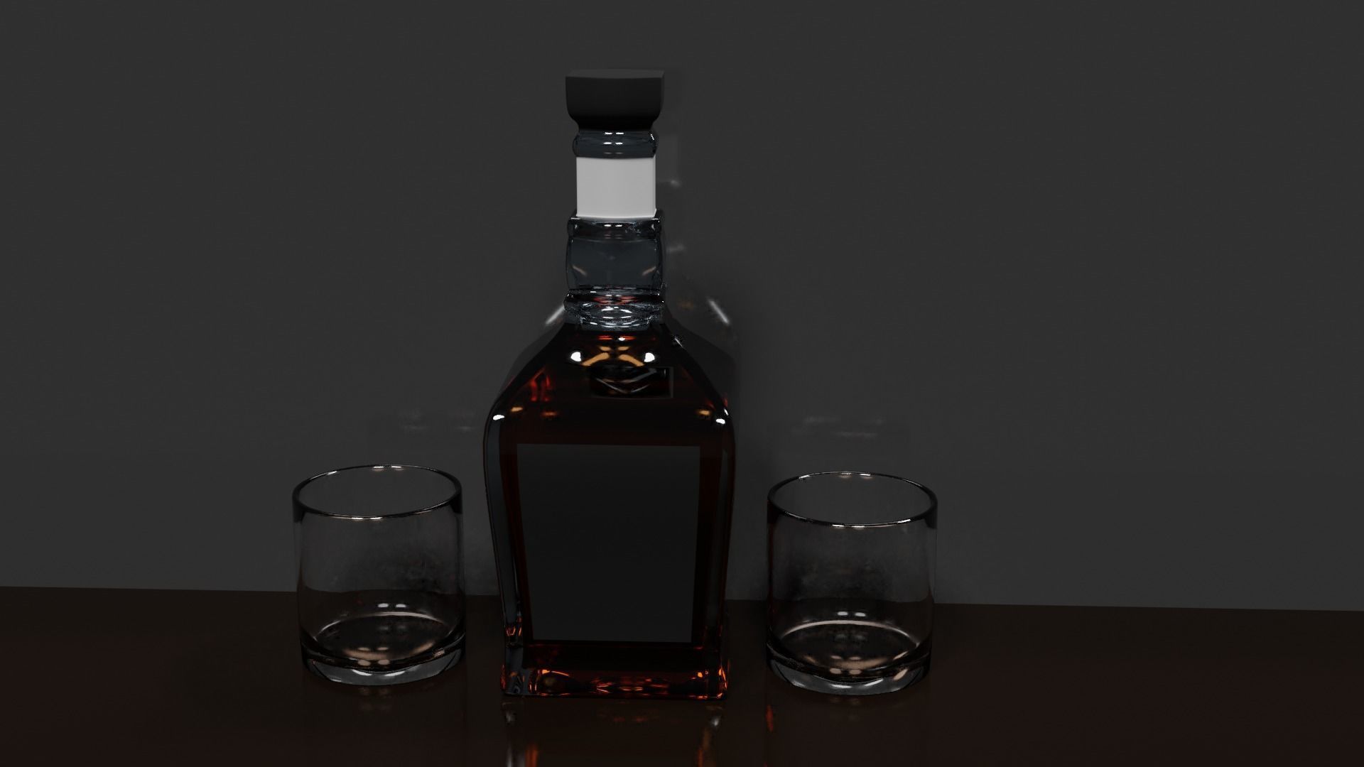  Whisky Bottle Scene PBR 3D model_24