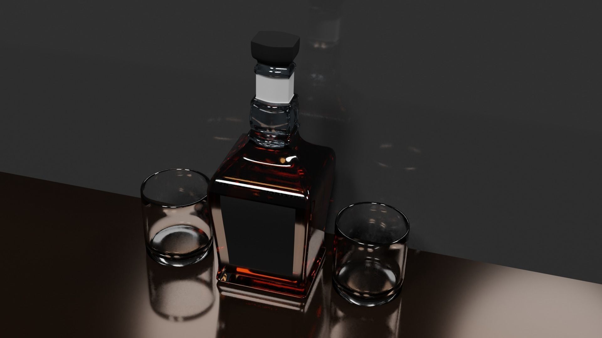  Whisky Bottle Scene PBR 3D model_18