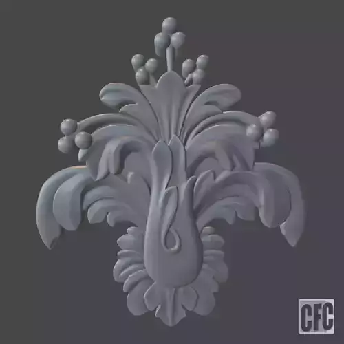 WoodCarving detail - 3d model for CNC - WoodCarvingCFC003