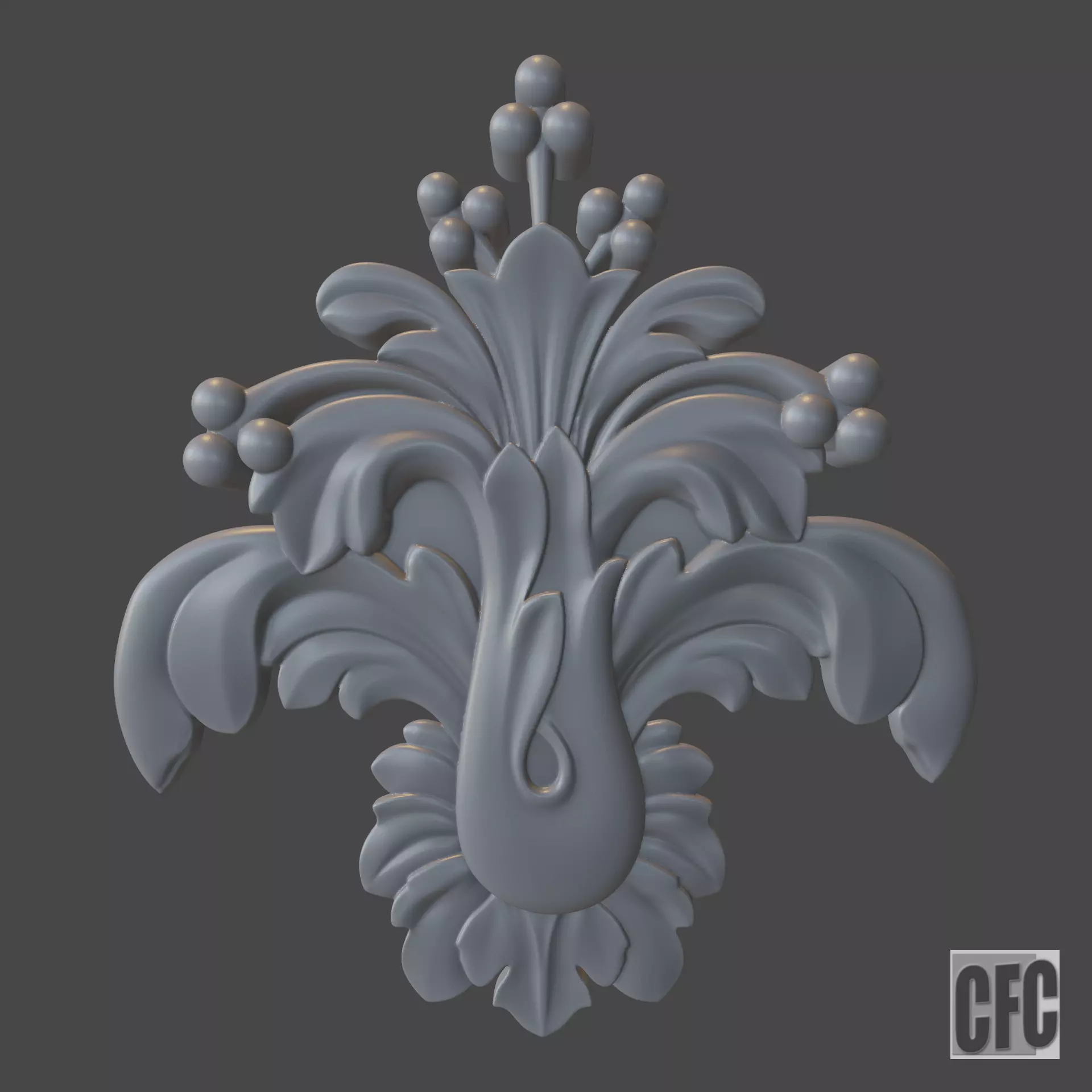 WoodCarving detail - 3d model for CNC - WoodCarvingCFC003 3D print model_0