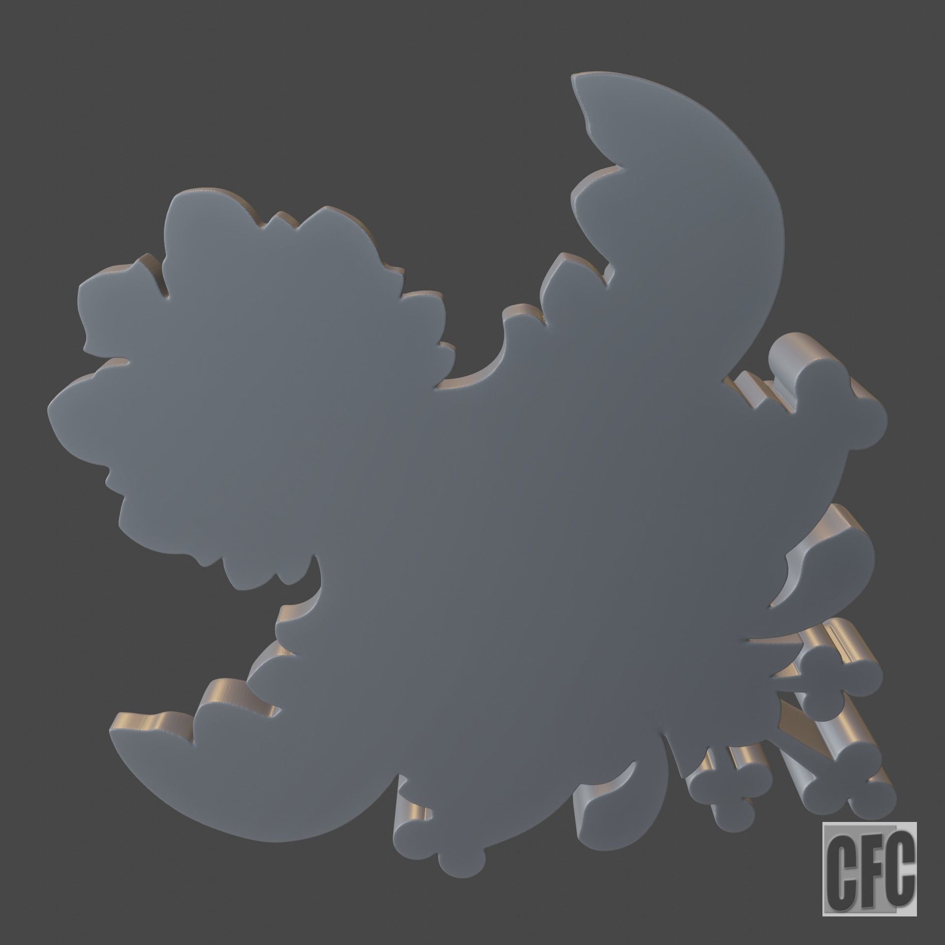 WoodCarving detail - 3d model for CNC - WoodCarvingCFC003 3D print model_14