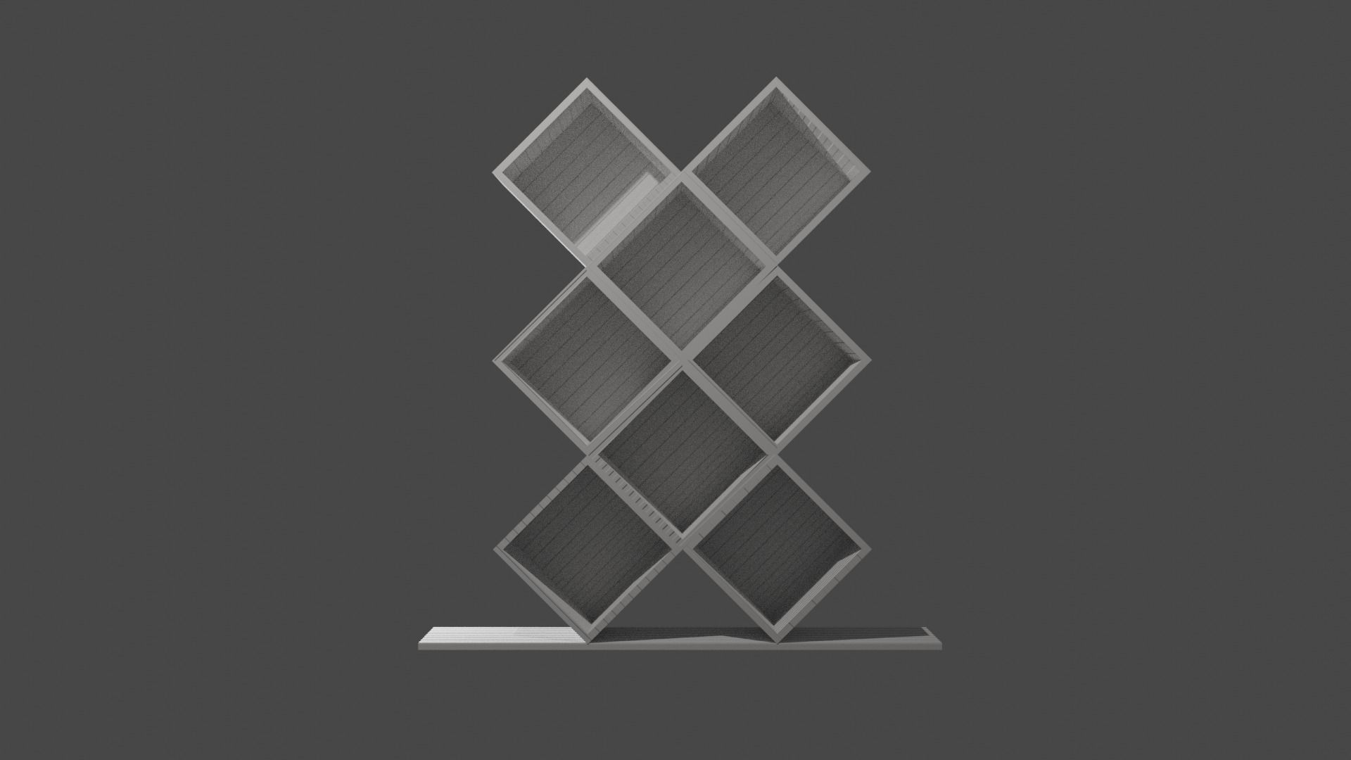 Modern Bookcase Free low-poly 3D model_2