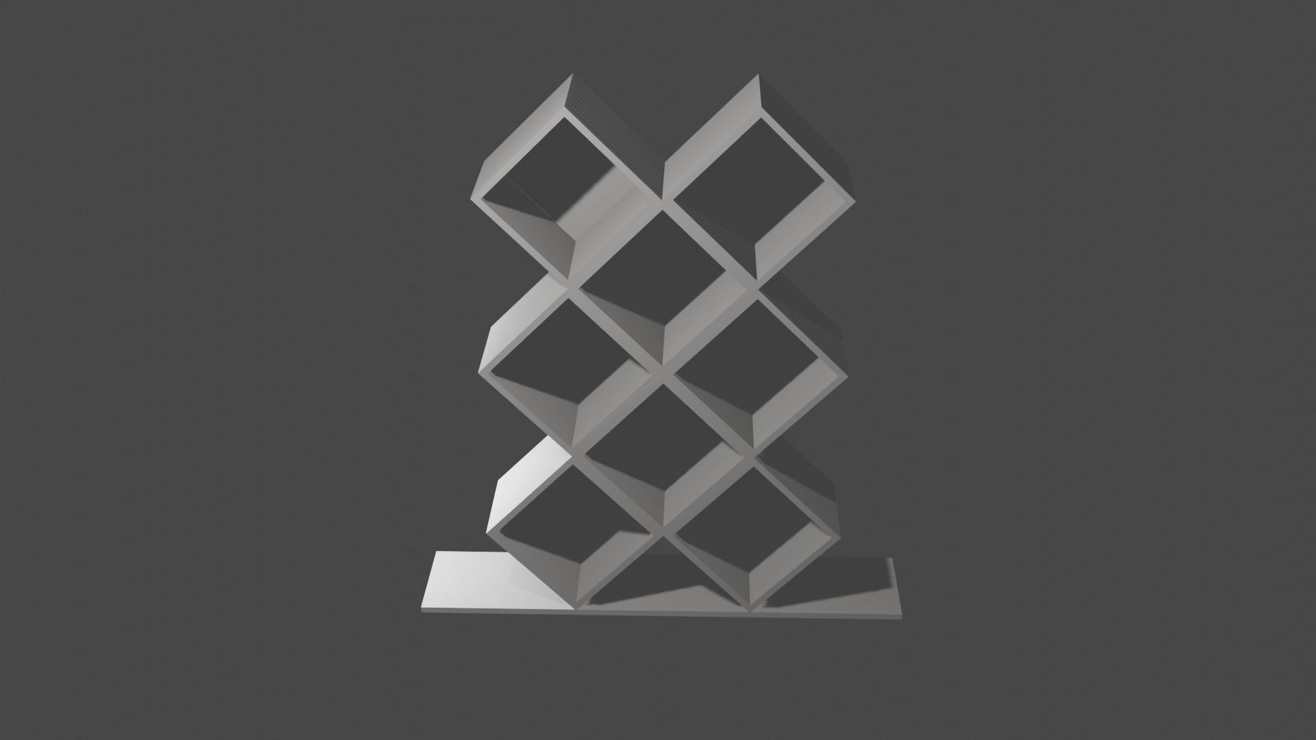 Modern Bookcase Free low-poly 3D model_4