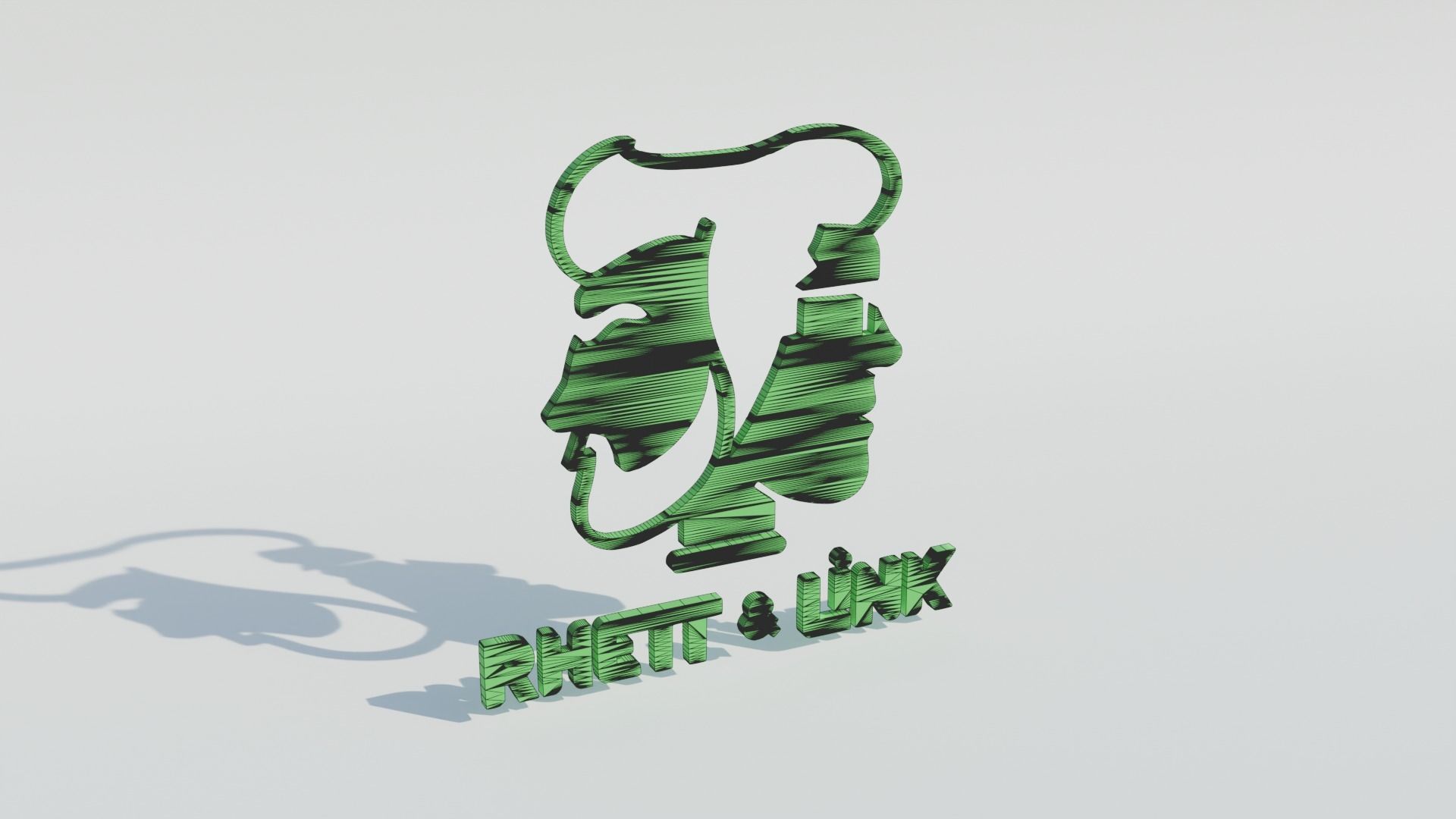 Rhett and Link Logo 3D model_11