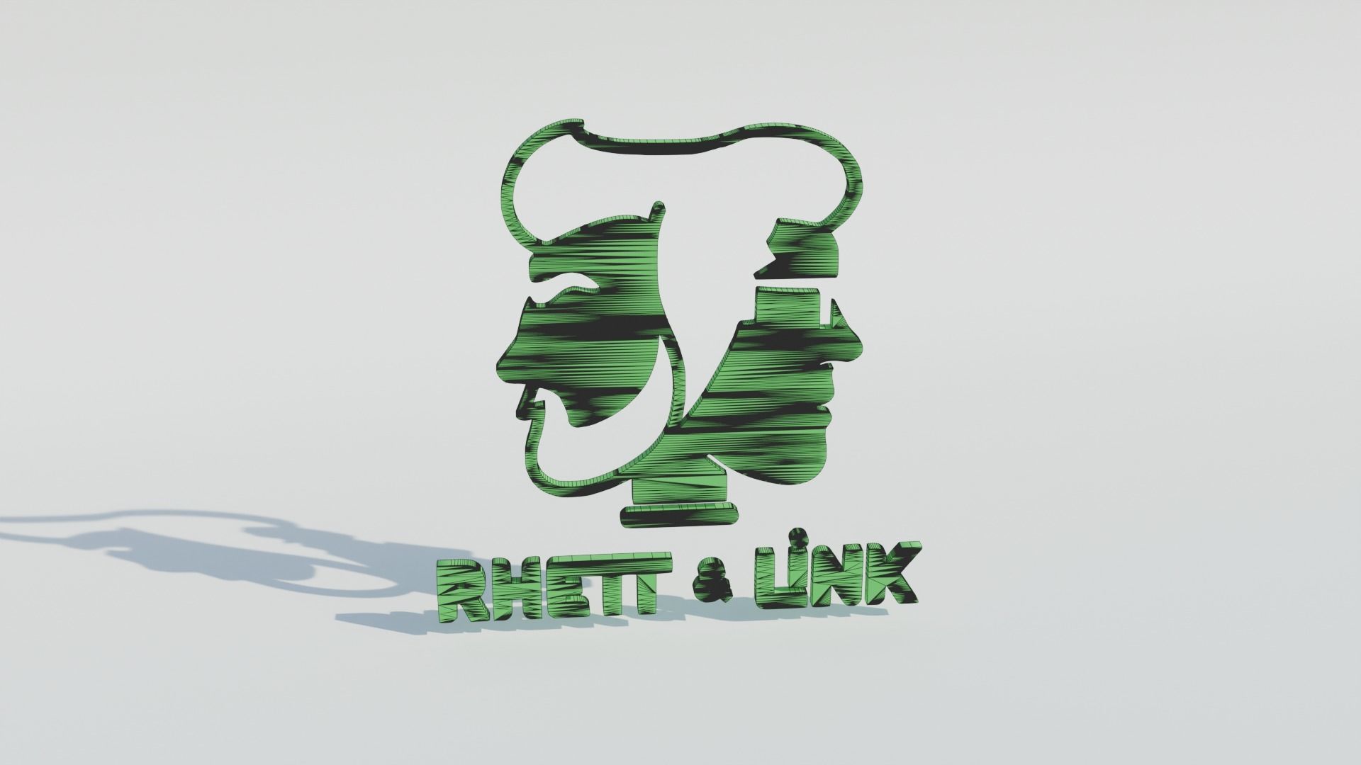 Rhett and Link Logo 3D model_19