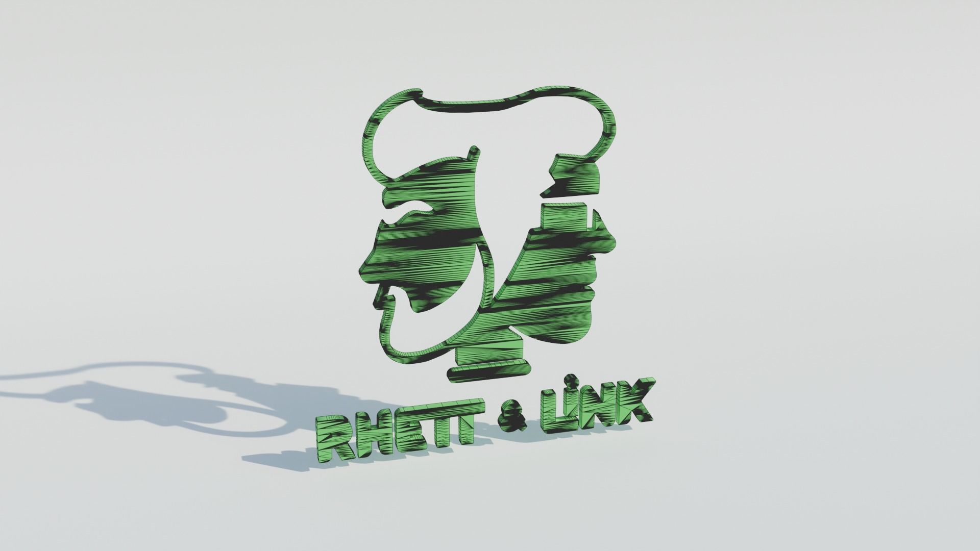 Rhett and Link Logo 3D model_10