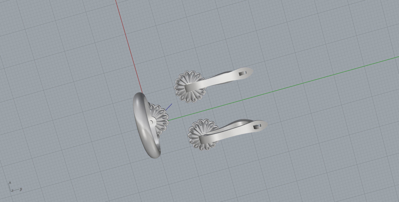 Ring and Earrings  3D print model_12