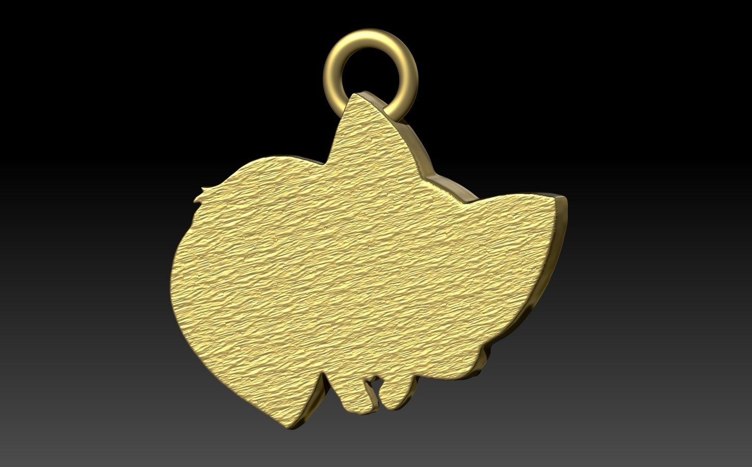 Fox Fox Pendant 3D print model 3D model_4