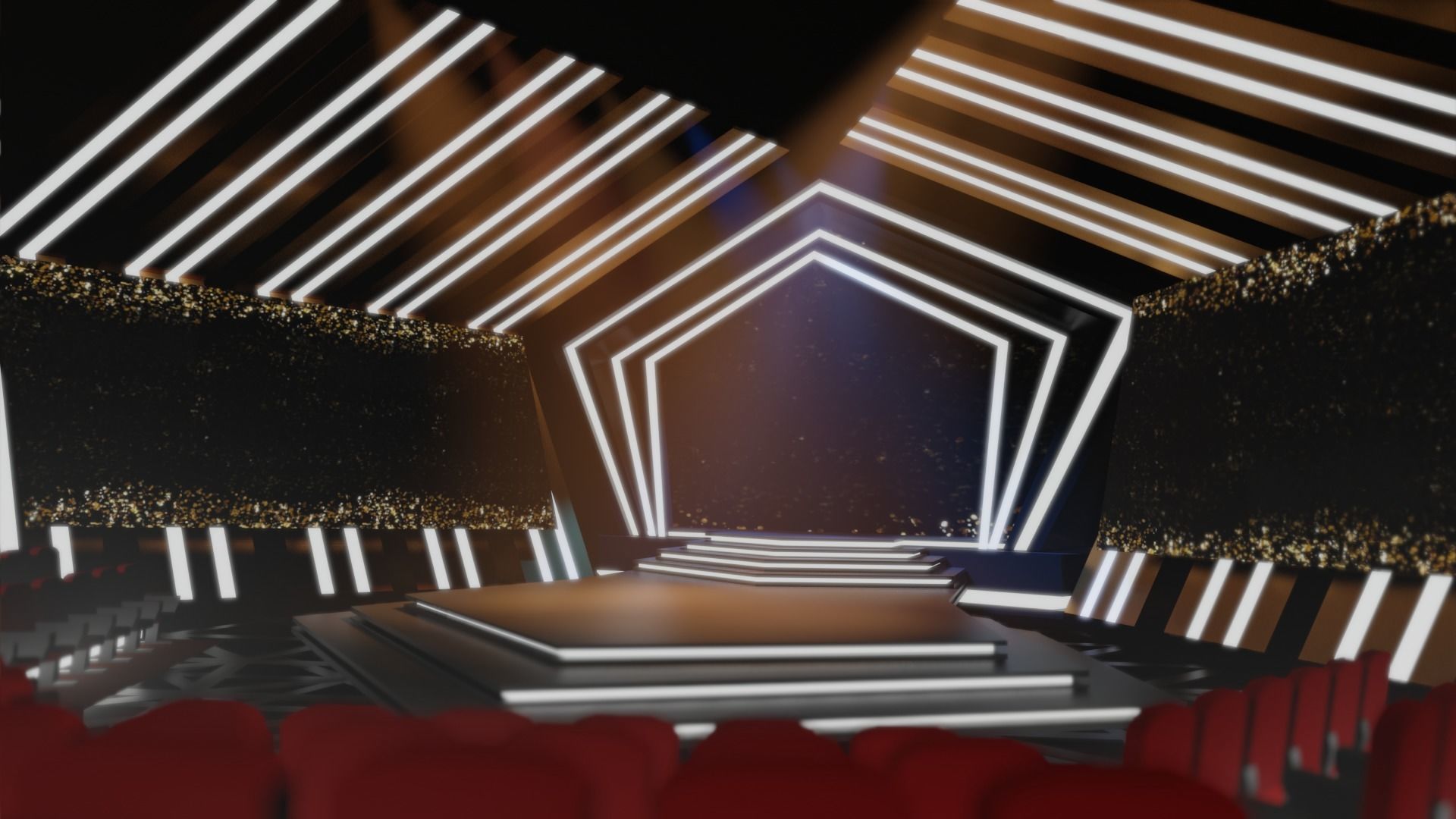 Virtual Modern Stage 3D model_1