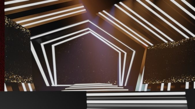 Virtual Modern Stage 3D model