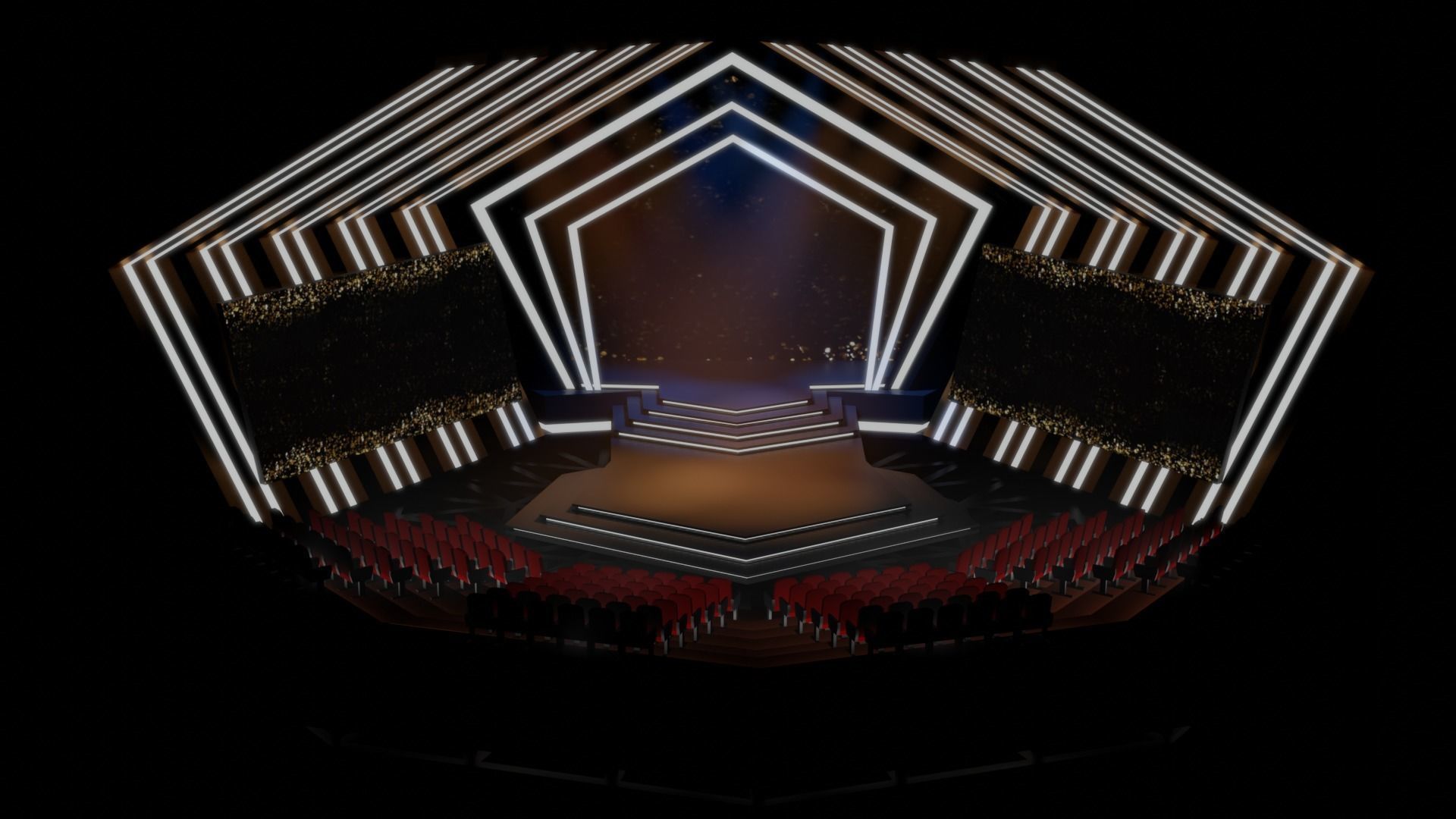 Virtual Modern Stage 3D model_2
