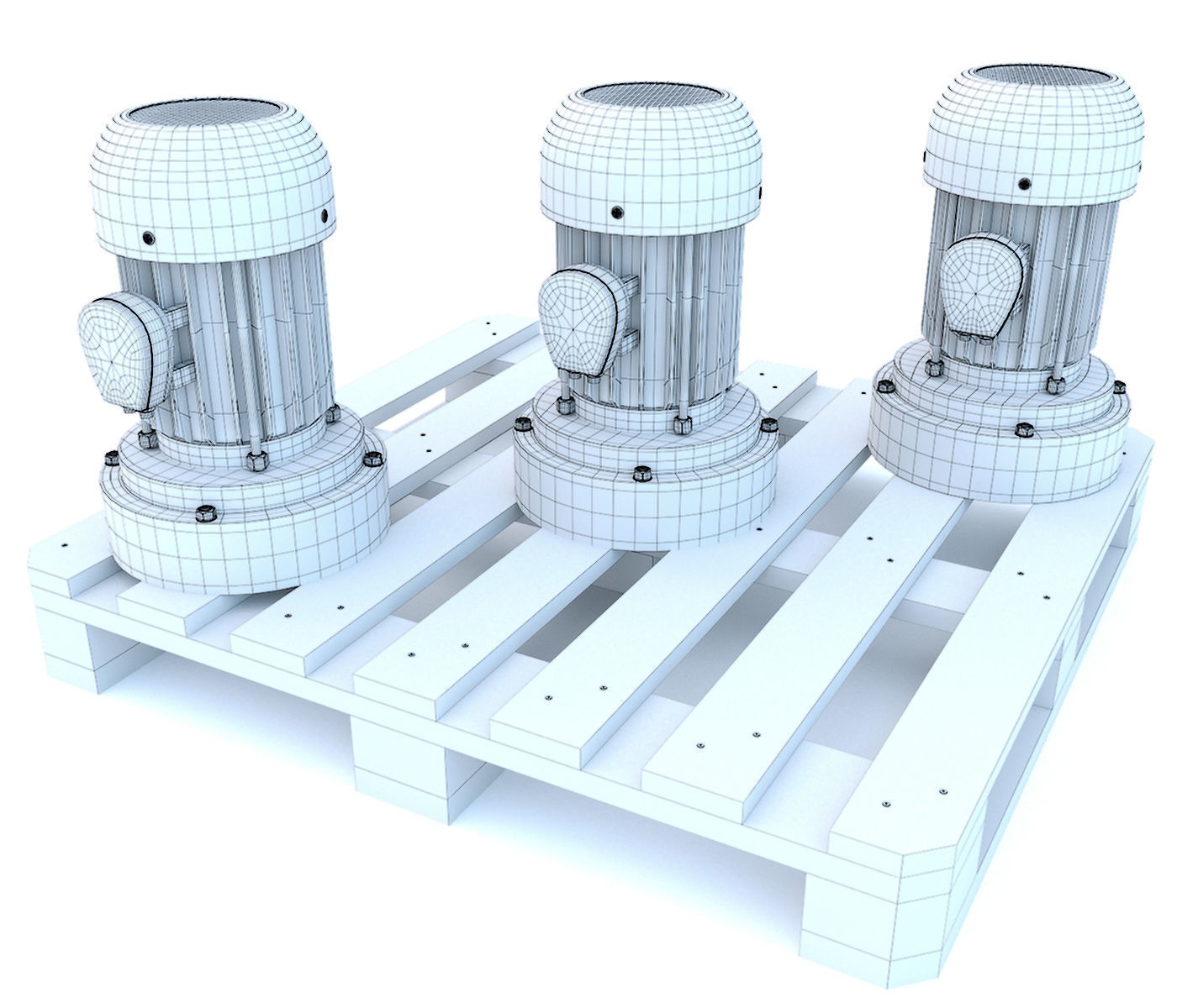 Industrial machine tool vertical Electric Motor 3D model_6