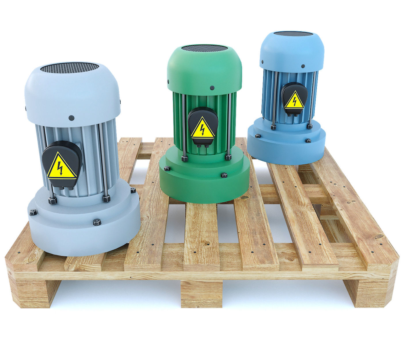 Industrial machine tool vertical Electric Motor 3D model_2