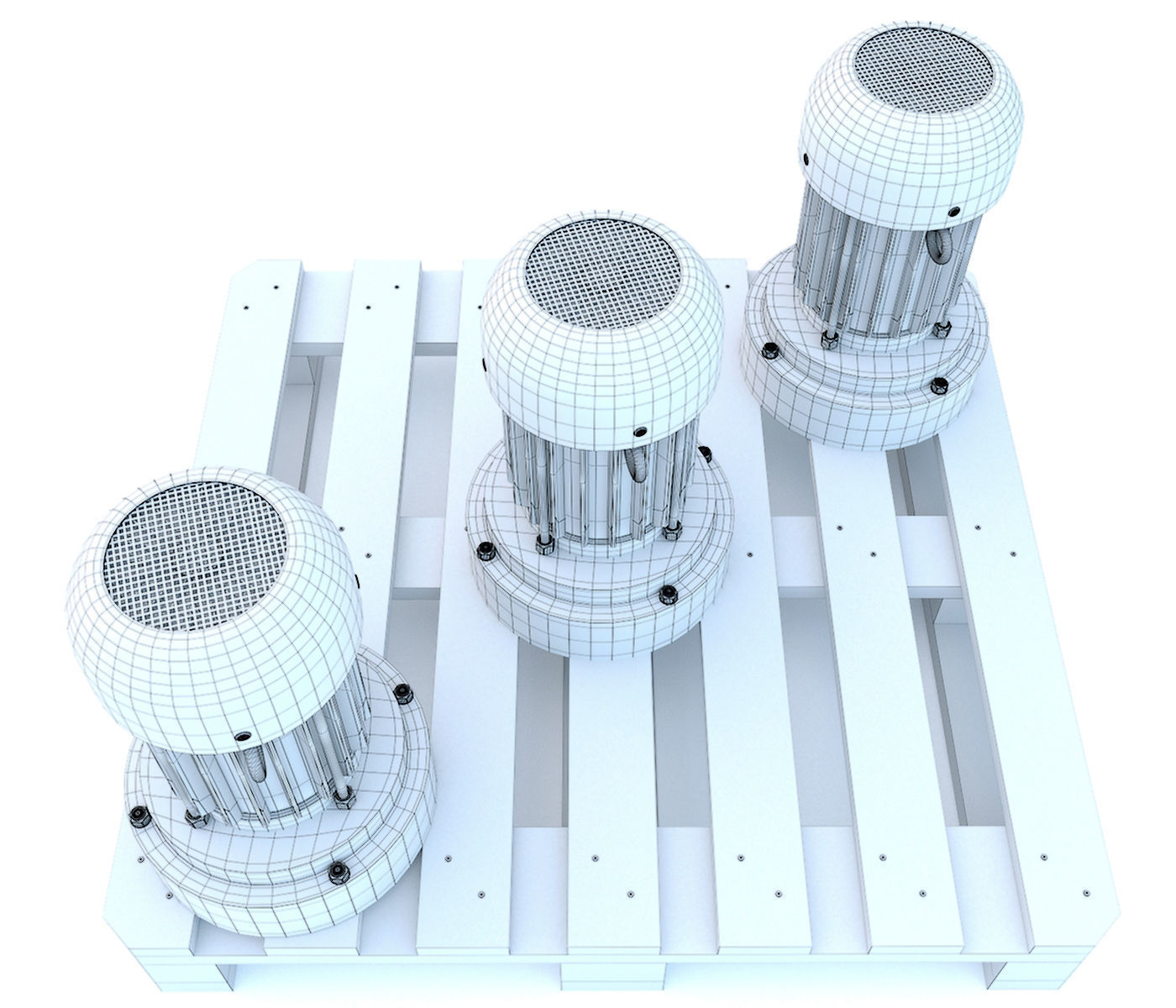 Industrial machine tool vertical Electric Motor 3D model_8