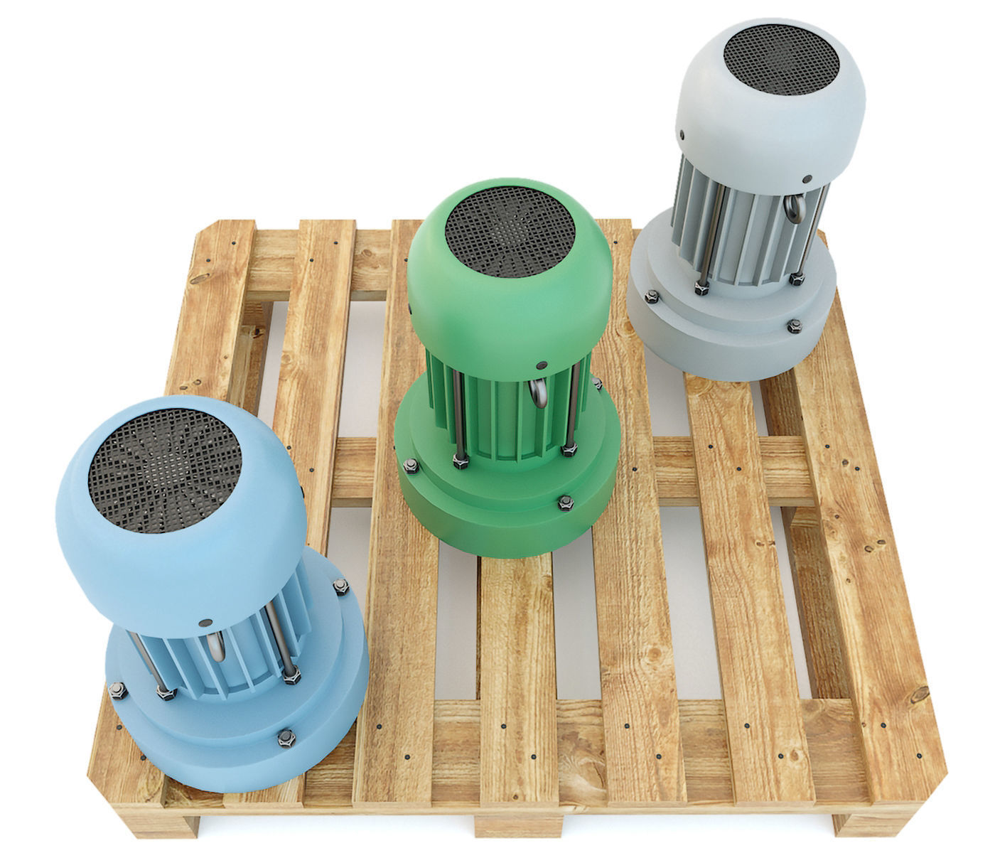 Industrial machine tool vertical Electric Motor 3D model_3