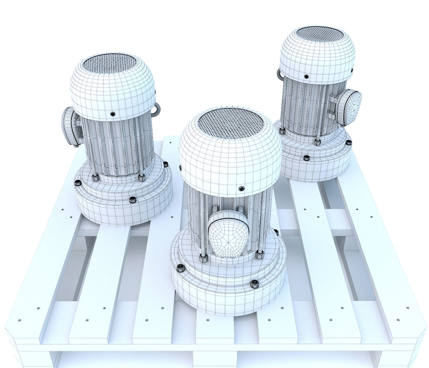 Industrial machine tool vertical Electric Motor 3D model_11