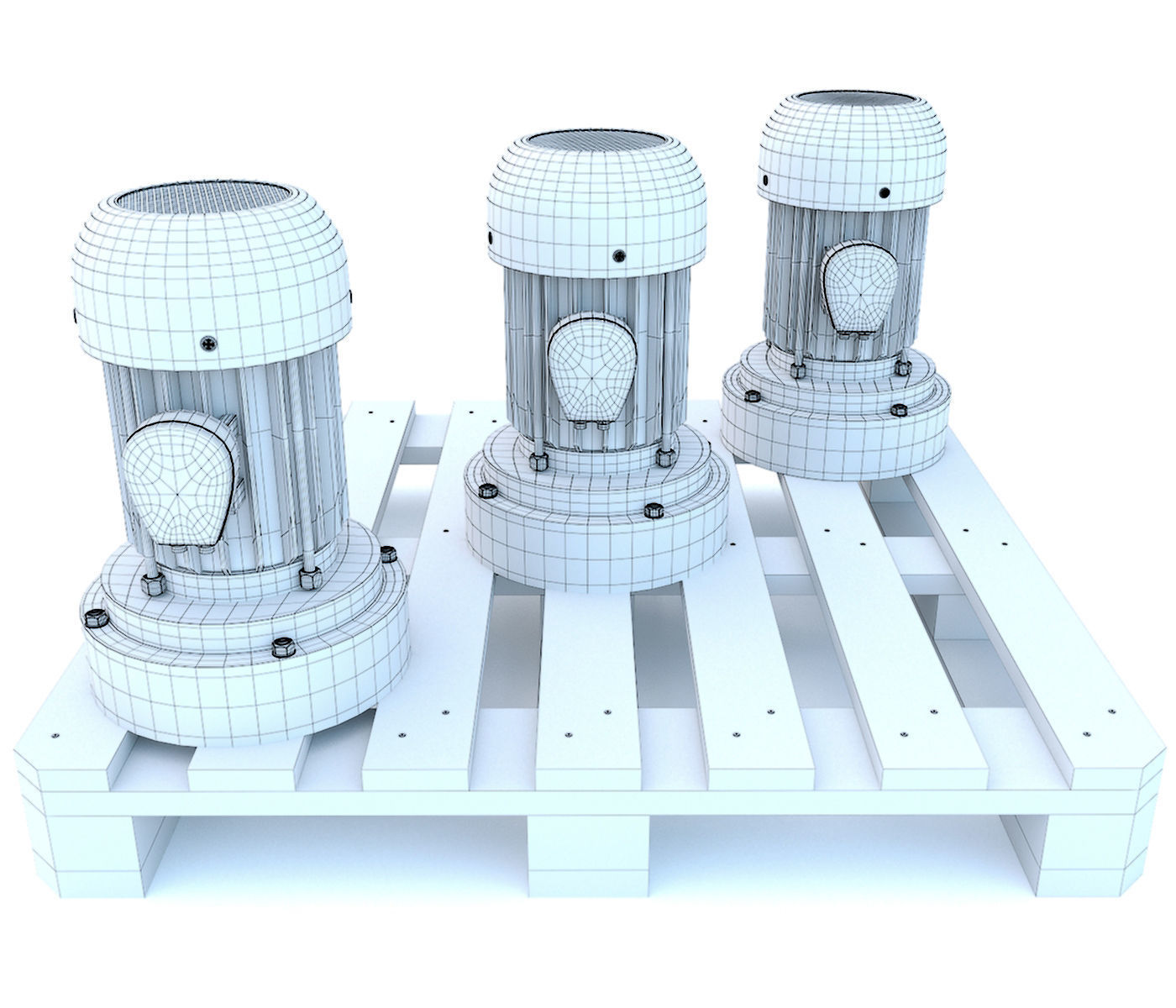 Industrial machine tool vertical Electric Motor 3D model_7