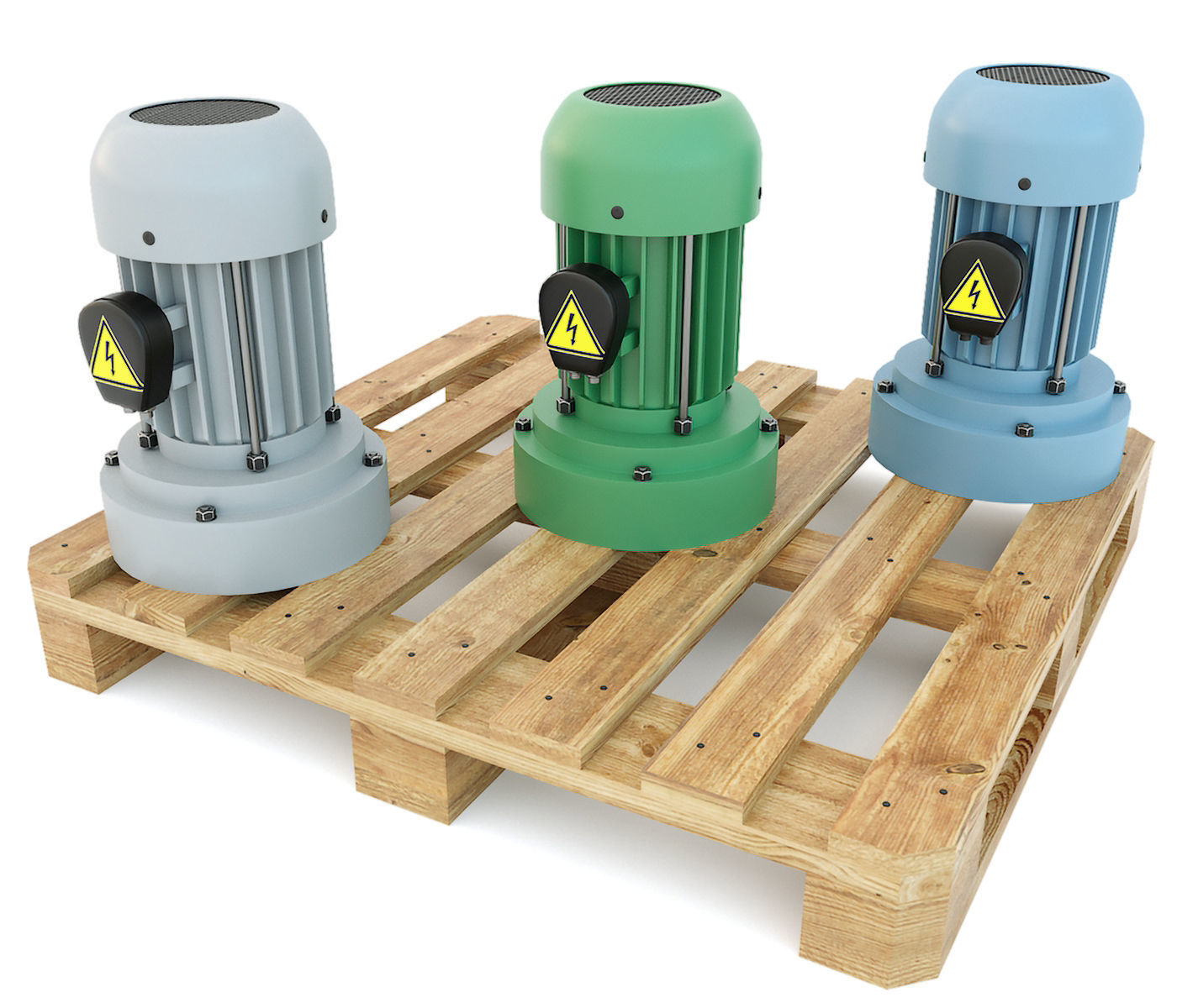 Industrial machine tool vertical Electric Motor 3D model_1