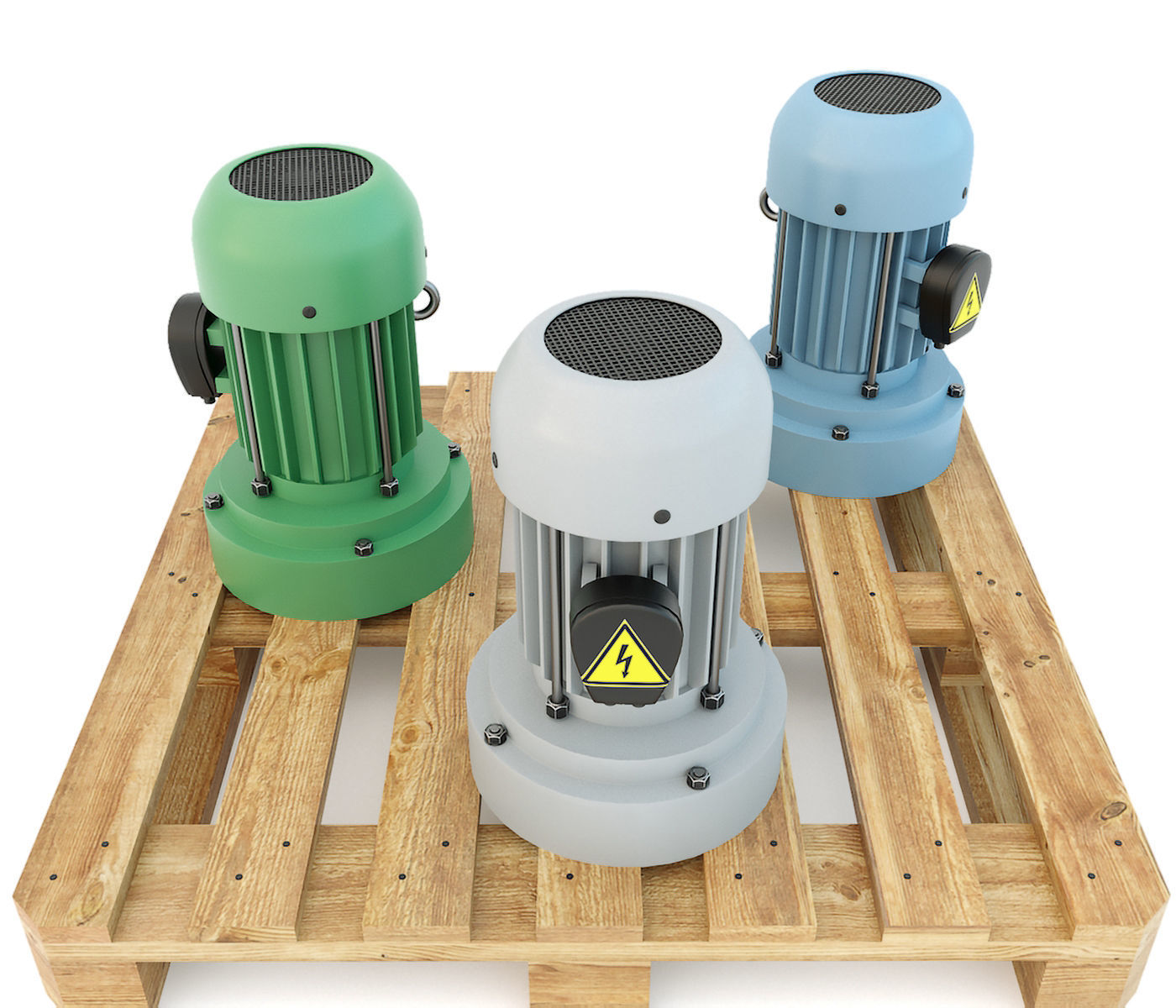 Industrial machine tool vertical Electric Motor 3D model_0