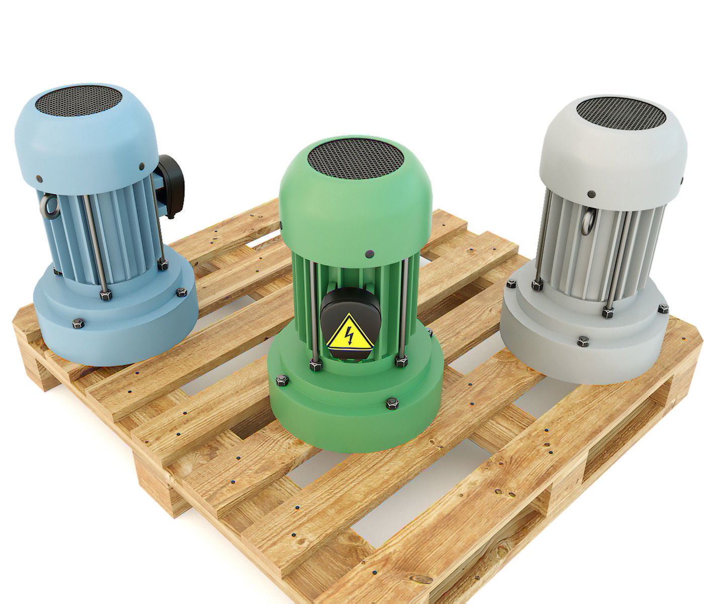 Industrial machine tool vertical Electric Motor 3D model_5