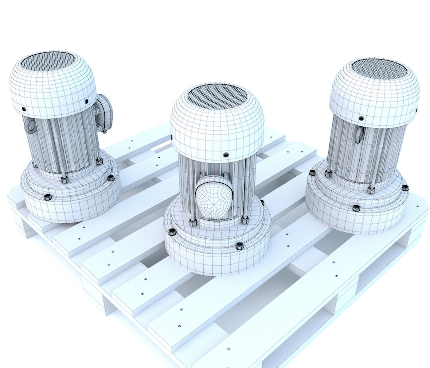 Industrial machine tool vertical Electric Motor 3D model_10