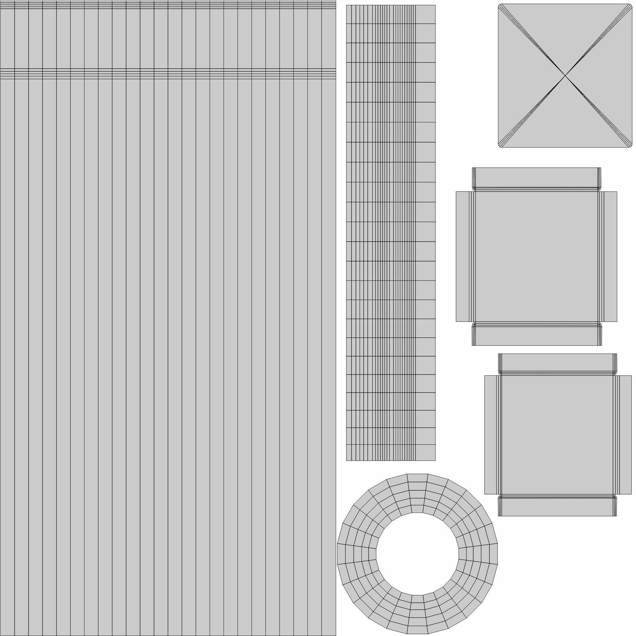 Column Low-poly 3D model_5
