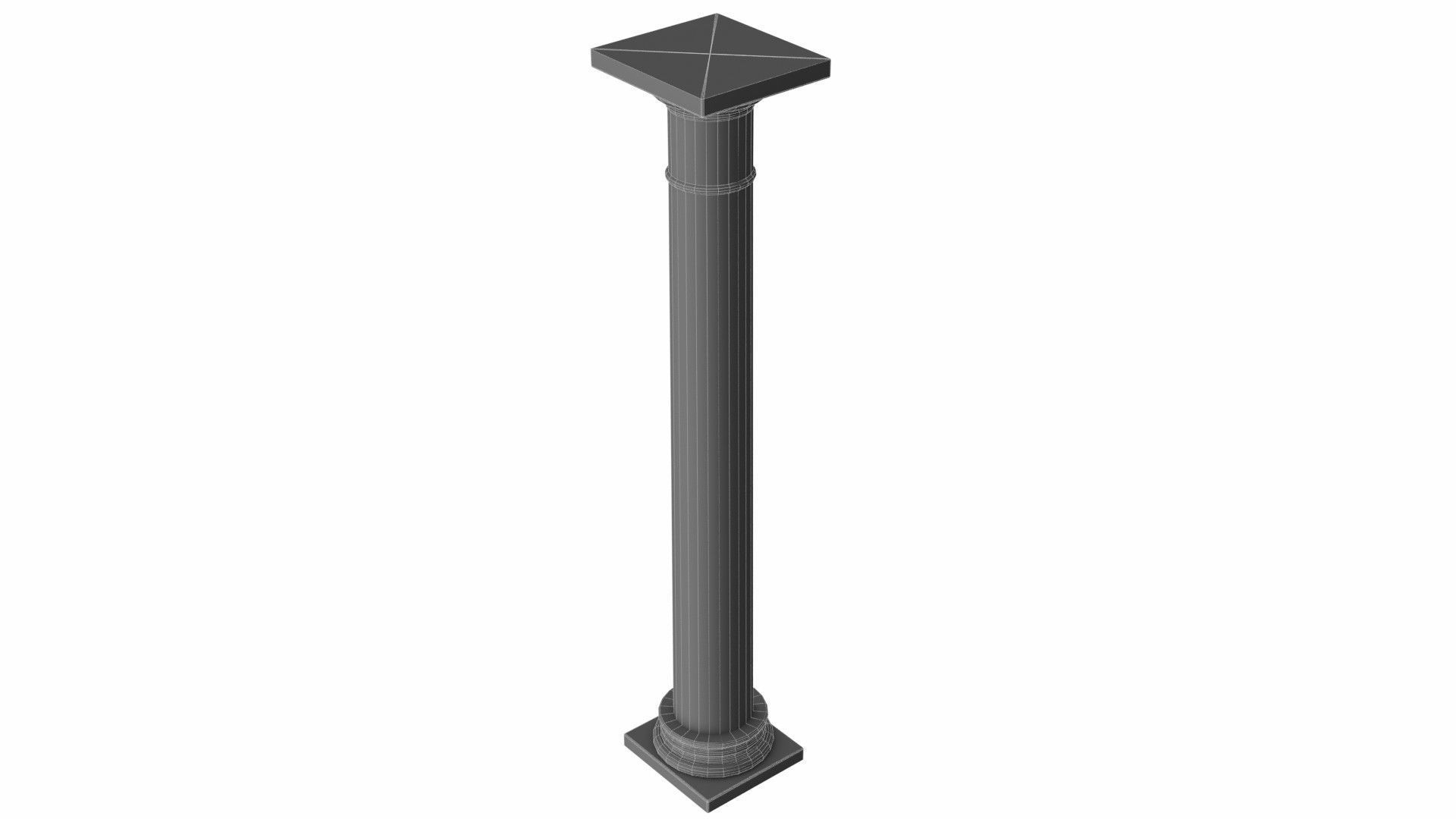 Column Low-poly 3D model_6