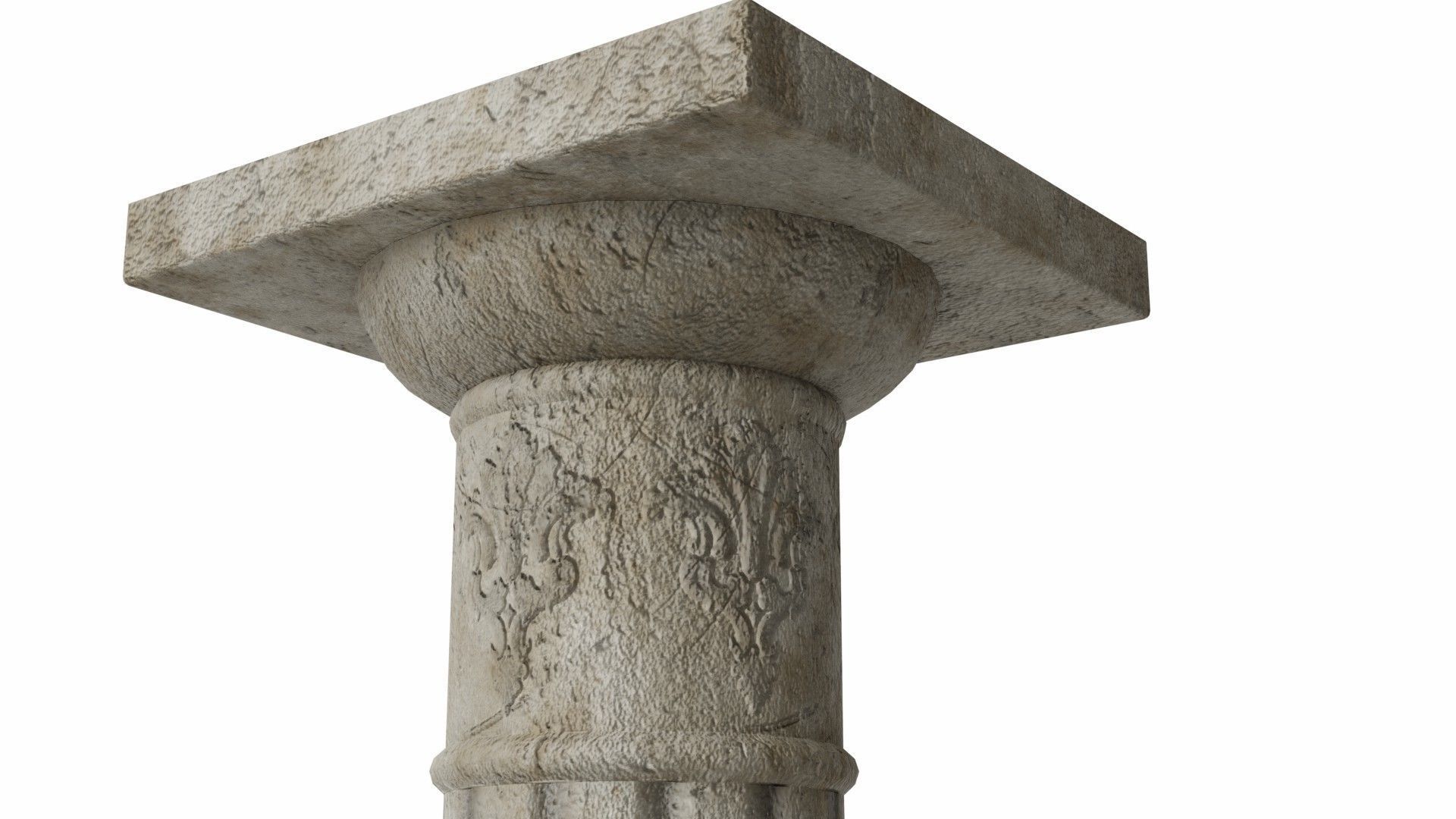 Column Low-poly 3D model_3