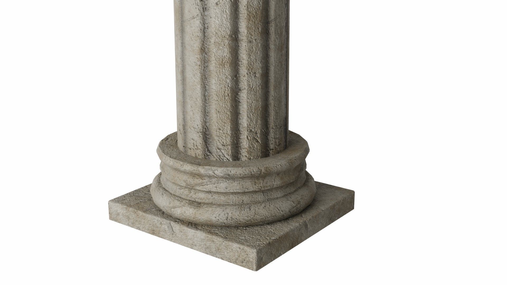 Column Low-poly 3D model_2