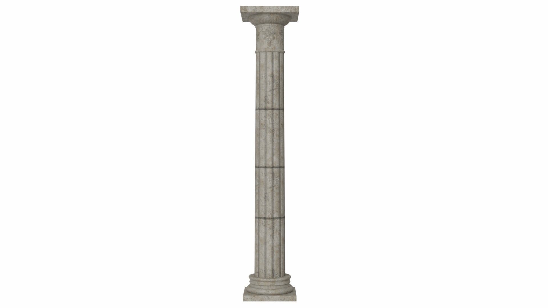 Column Low-poly 3D model_1