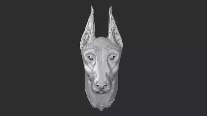 3d STL models for CNC router Dog doberman
