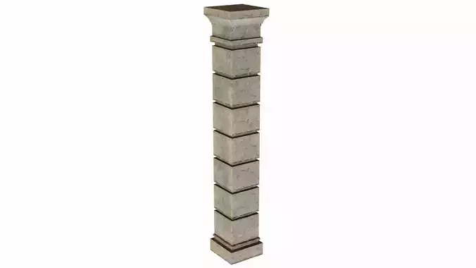Column stone with square base