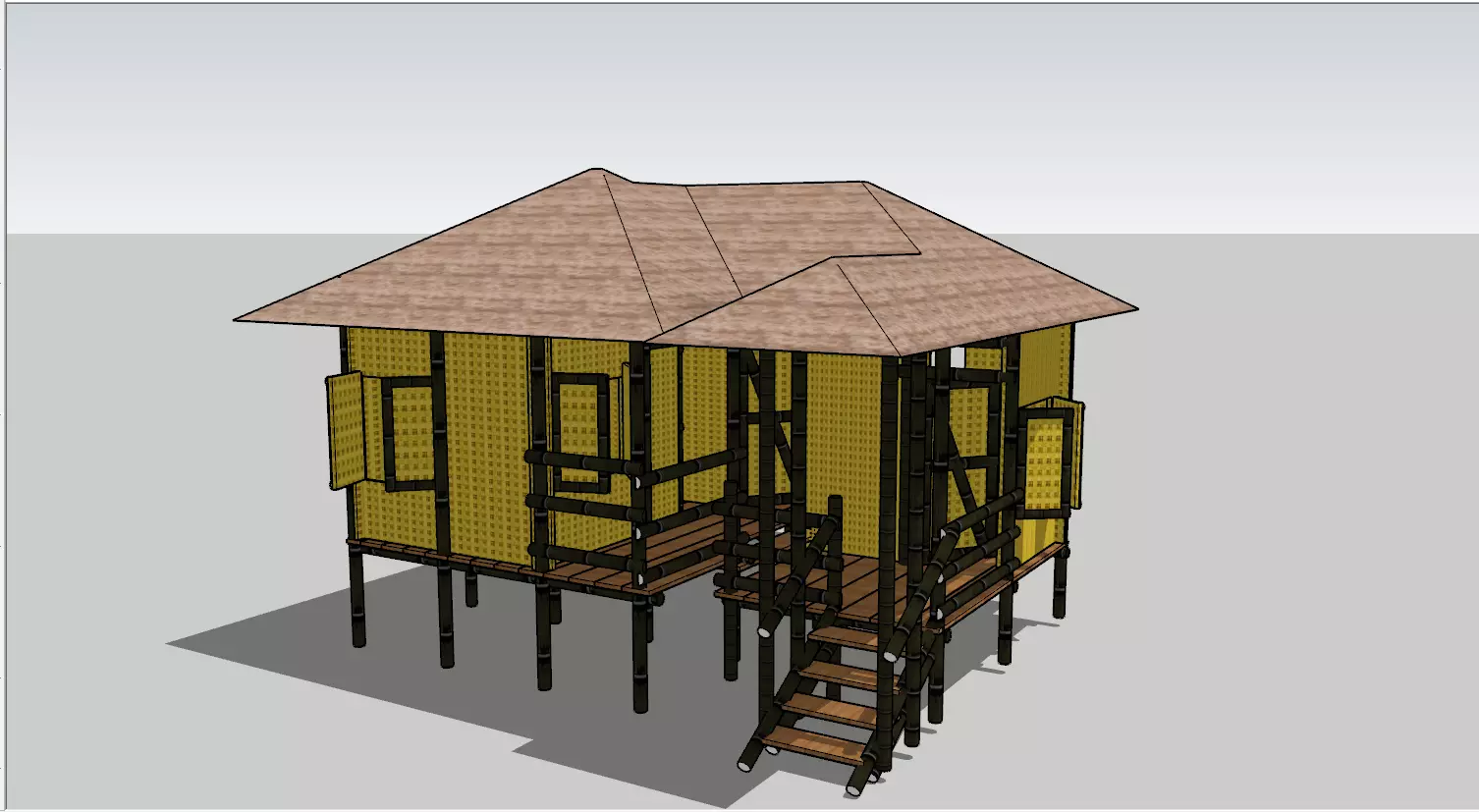 House of bamboo  3D model_0