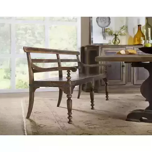 Timeworn Saddle Brown Hill Country Wood Bench