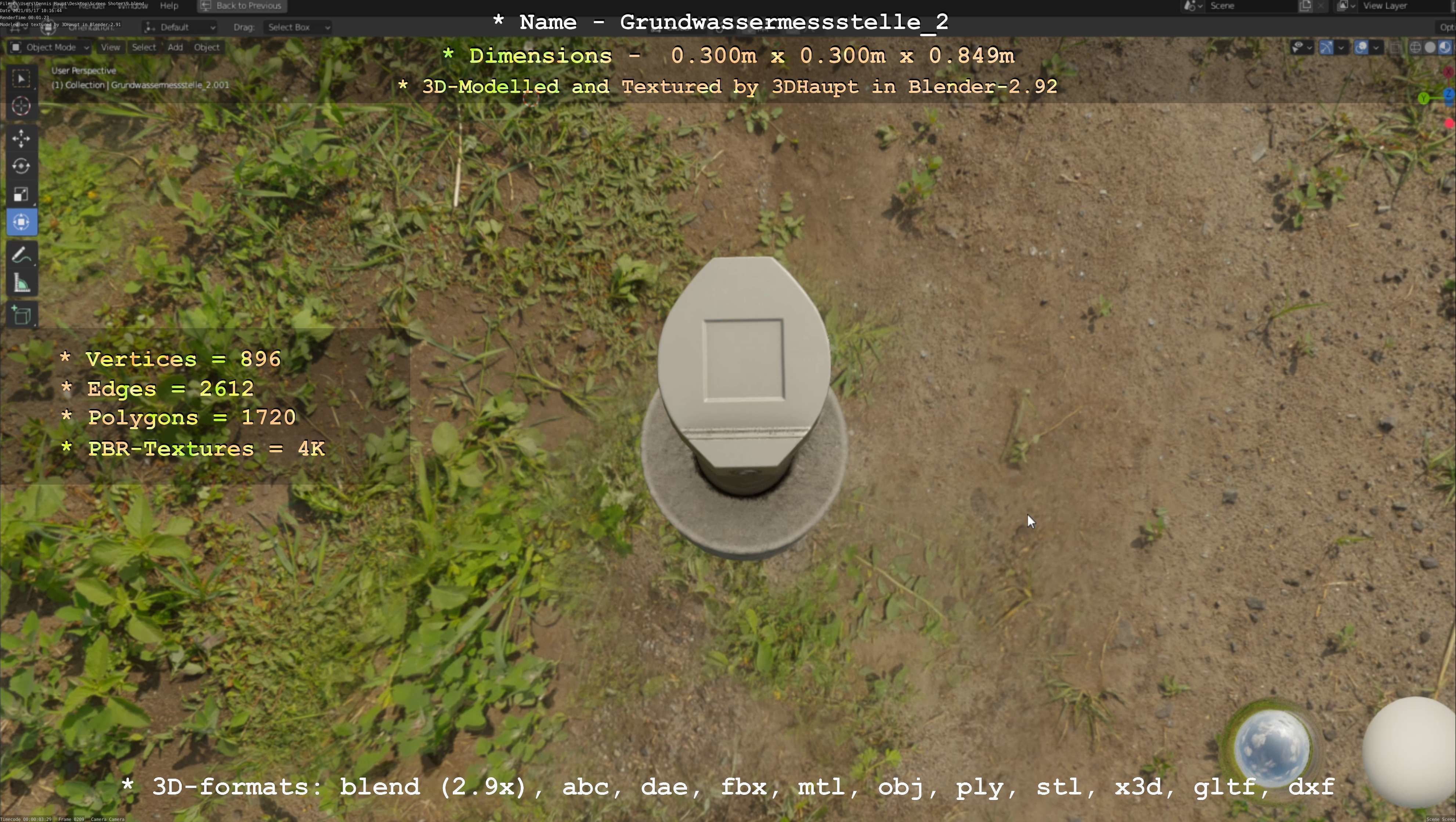 Groundwater monitoring wells version 2 3D Model Collection_115