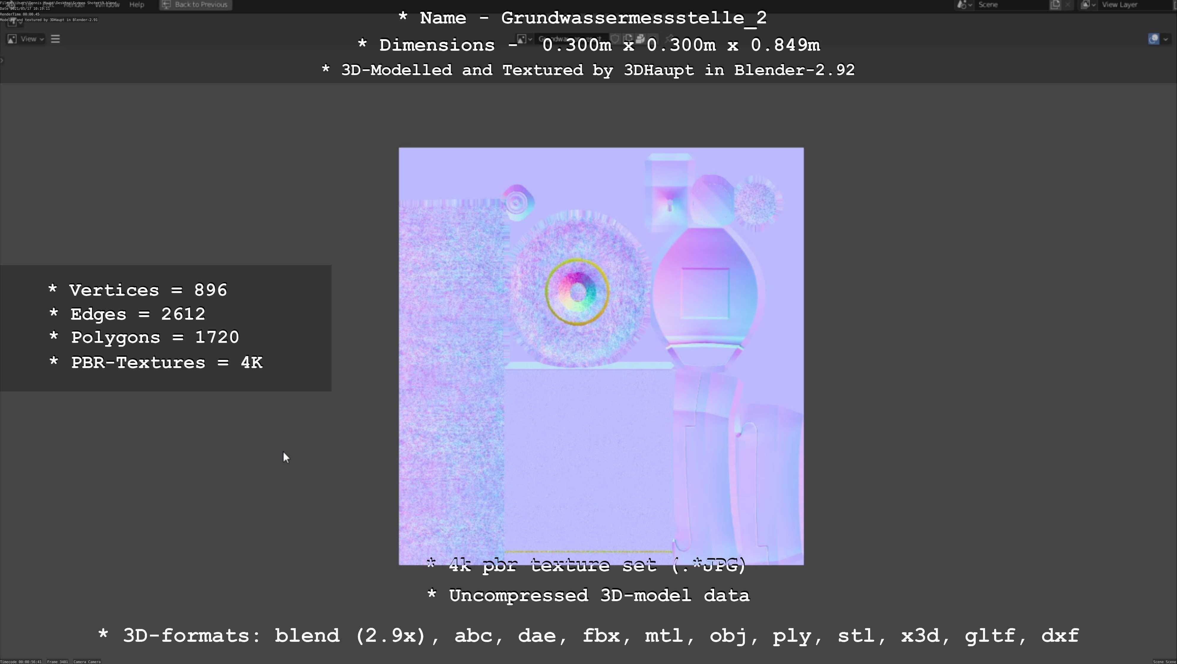 Groundwater monitoring wells version 2 3D Model Collection_59