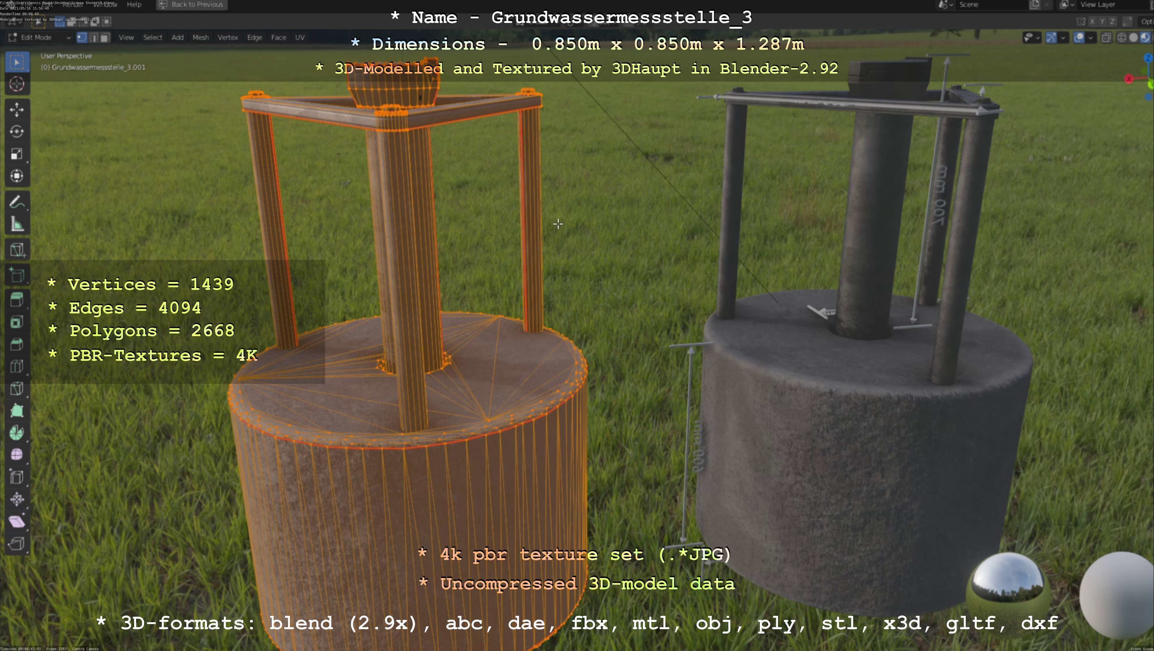 Groundwater monitoring wells version 2 3D Model Collection_51
