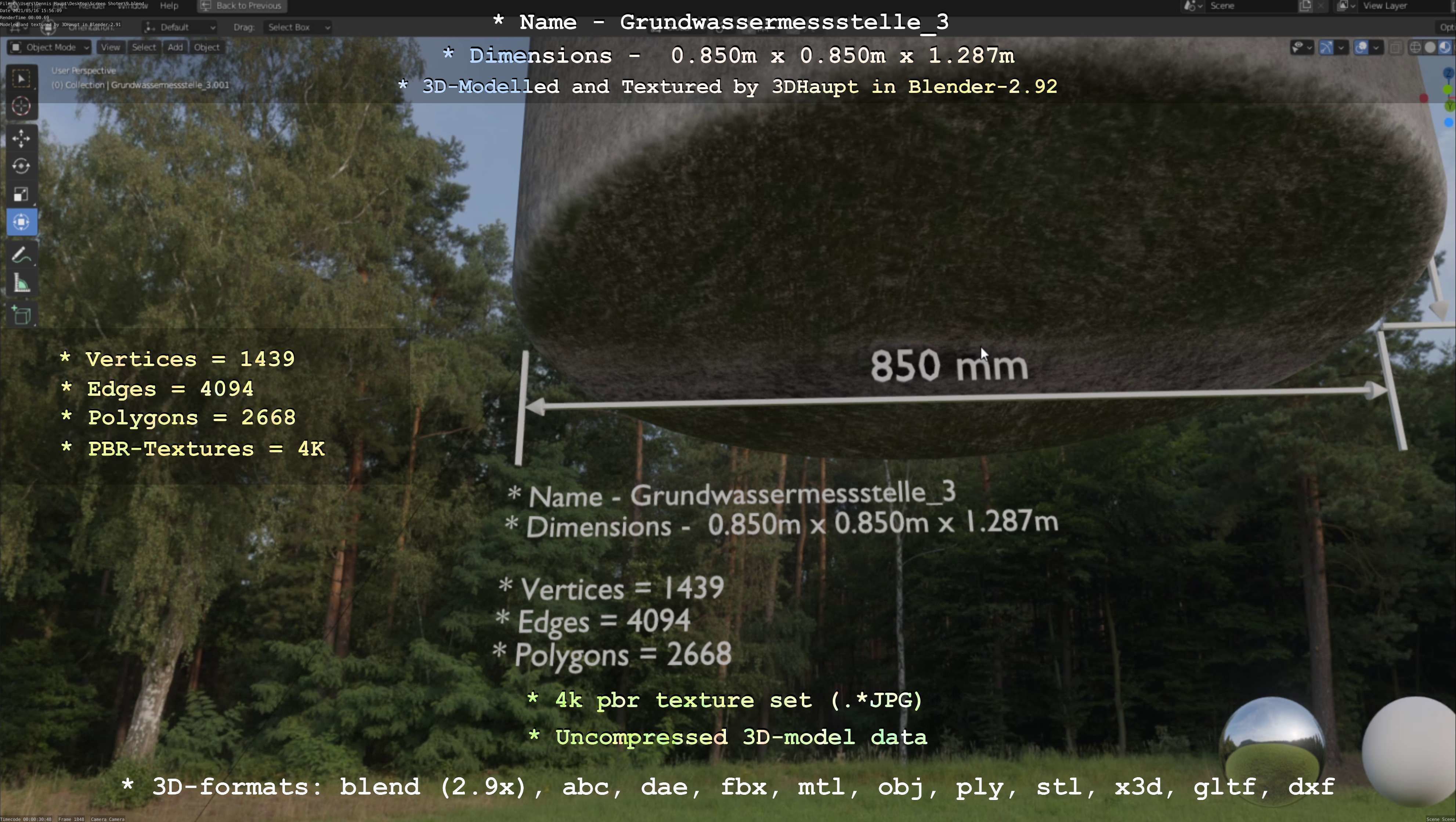 Groundwater monitoring wells version 2 3D Model Collection_33