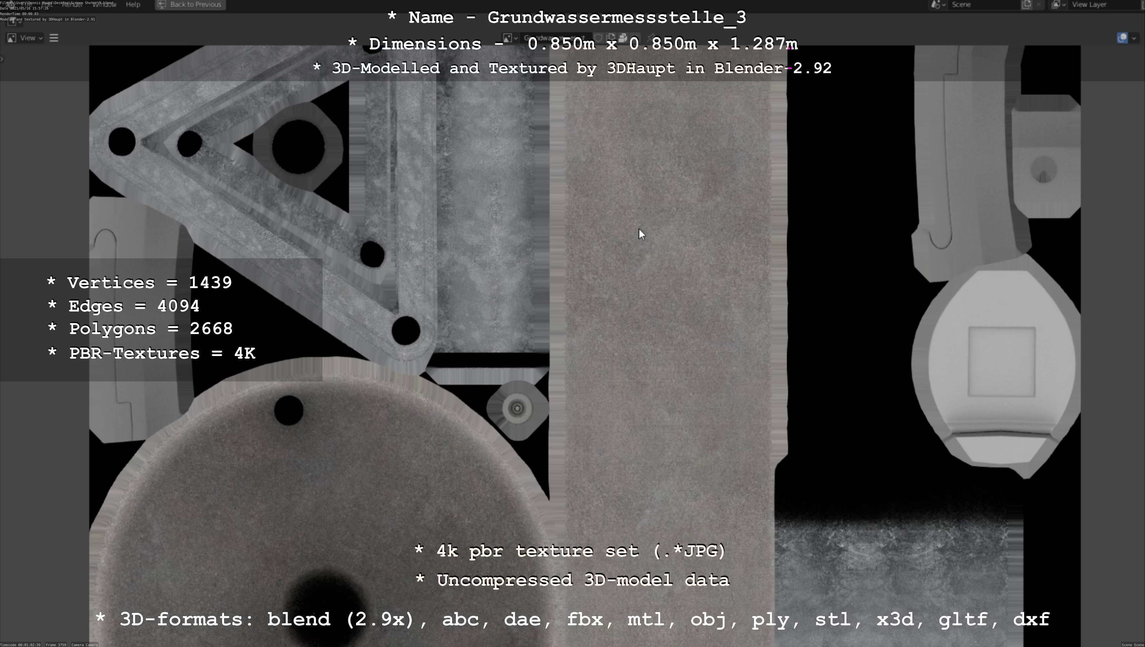 Groundwater monitoring wells version 2 3D Model Collection_26