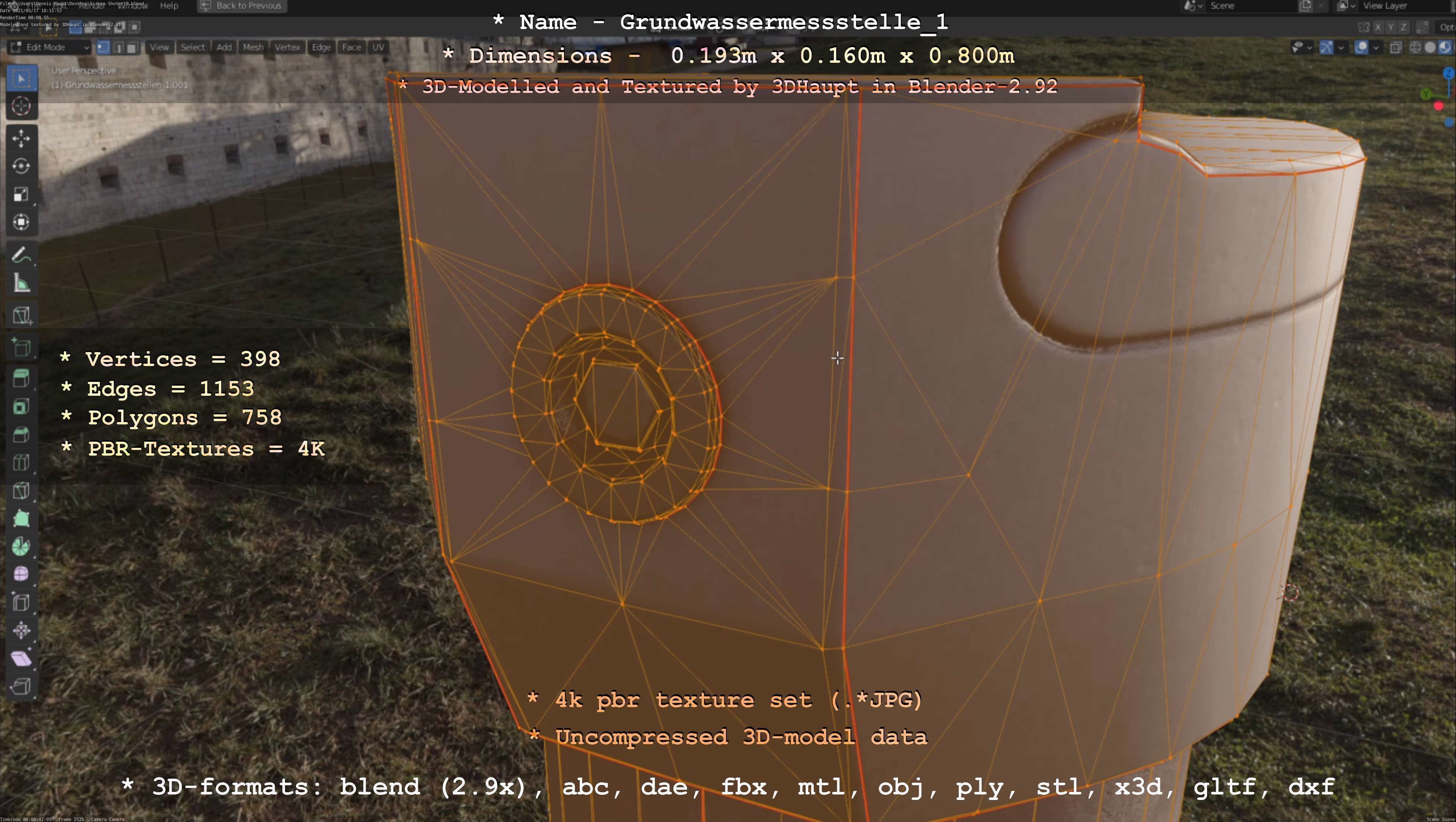Groundwater monitoring wells version 2 3D Model Collection_104