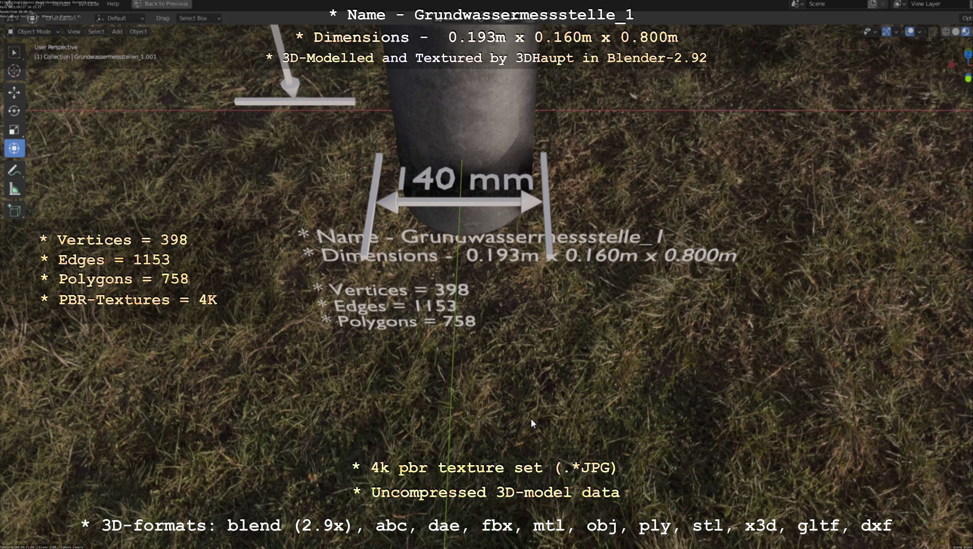 Groundwater monitoring wells version 2 3D Model Collection_114