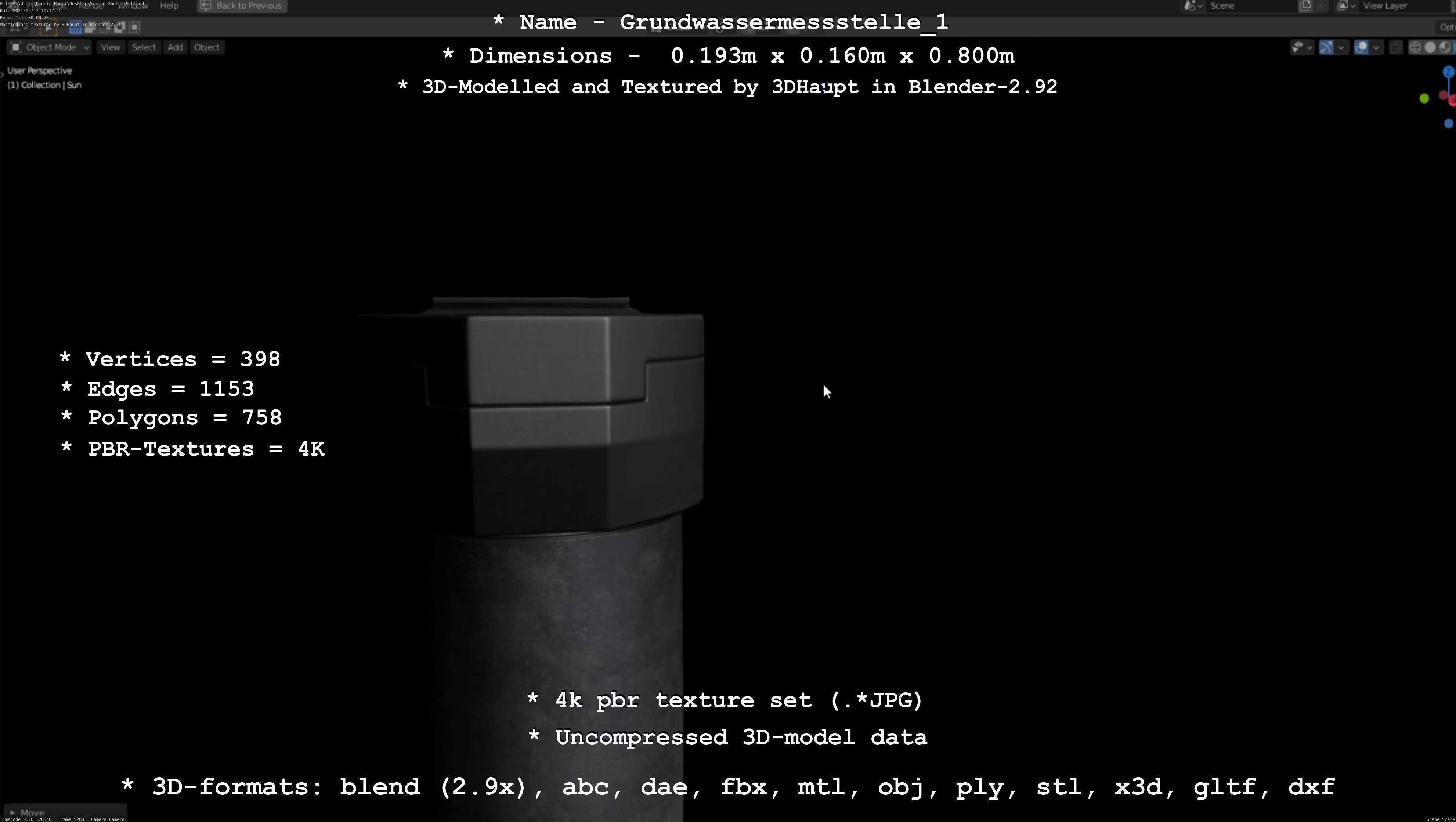 Groundwater monitoring wells version 2 3D Model Collection_66