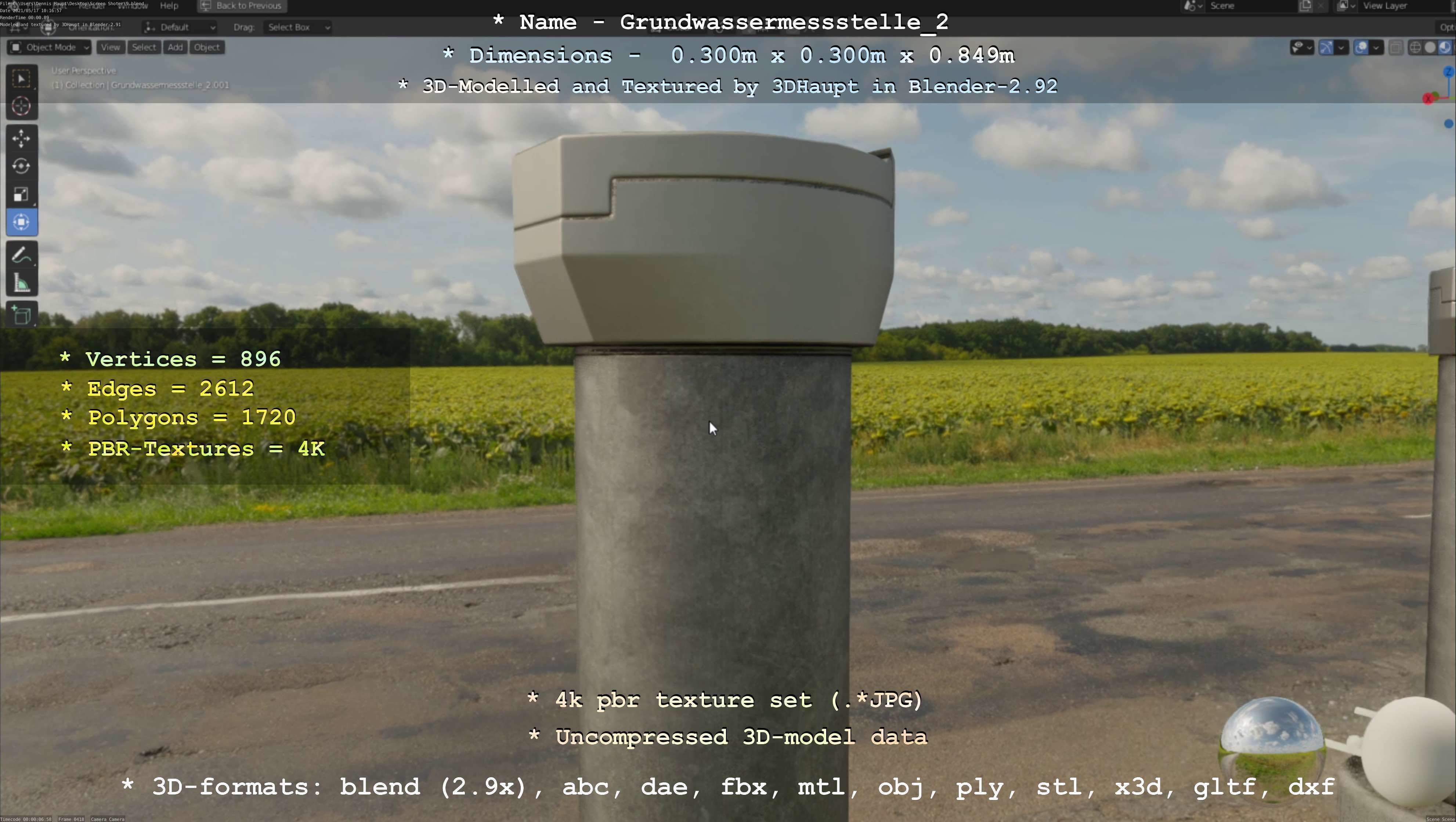 Groundwater monitoring wells version 2 3D Model Collection_80