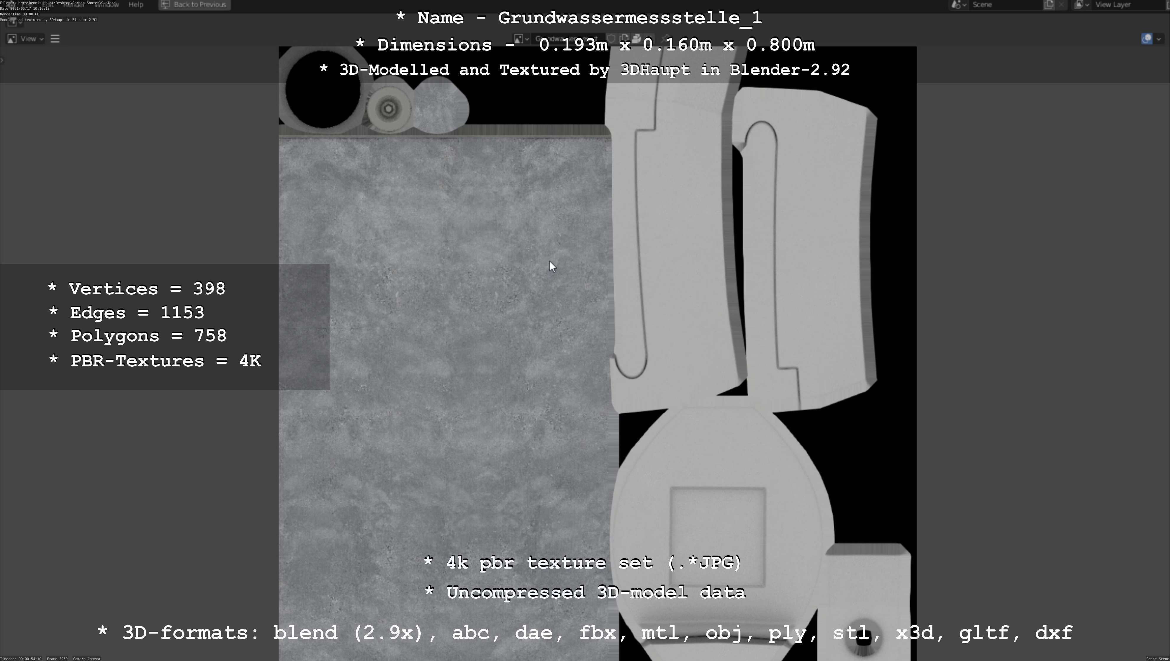 Groundwater monitoring wells version 2 3D Model Collection_96