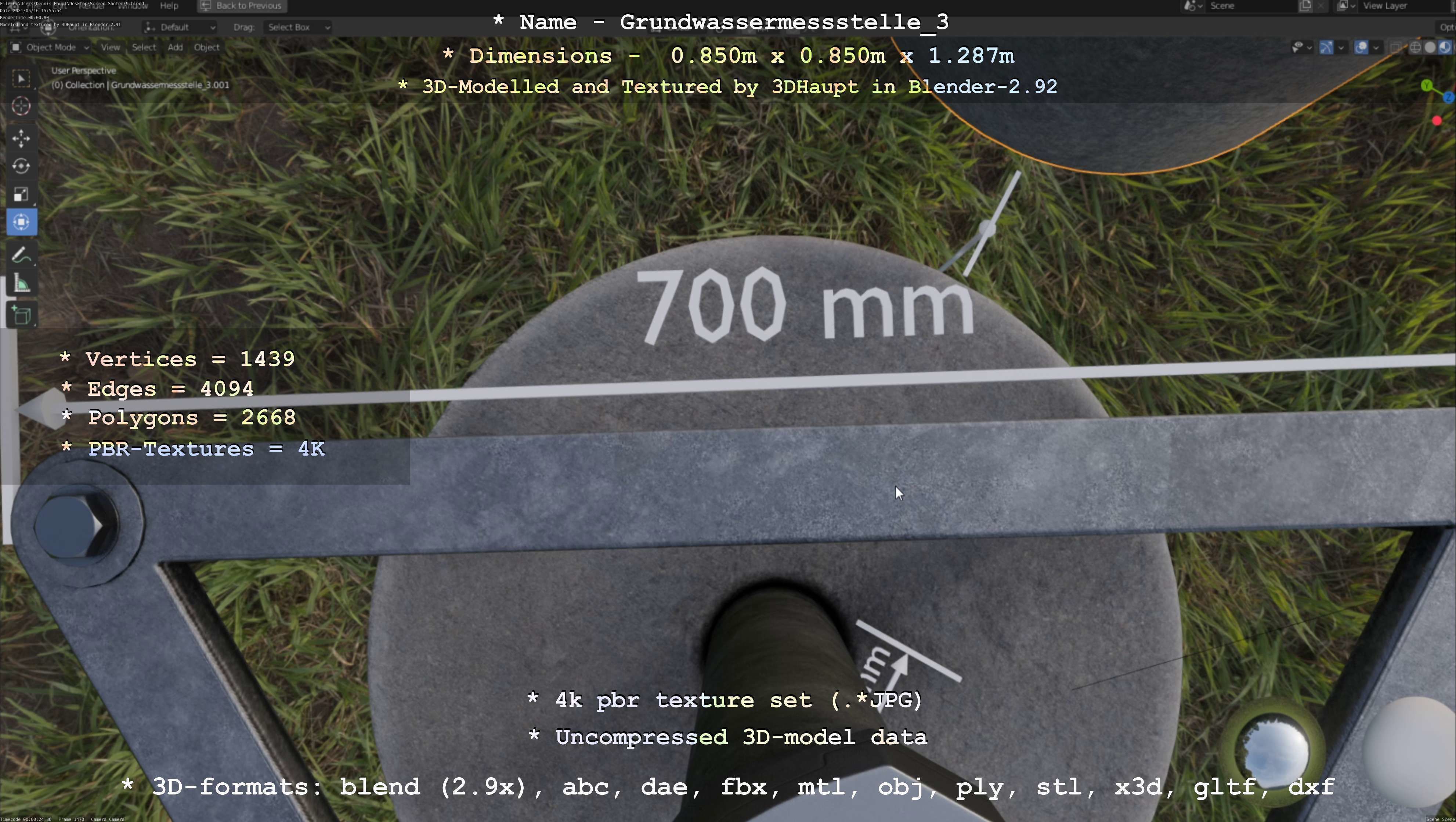 Groundwater monitoring wells version 2 3D Model Collection_74